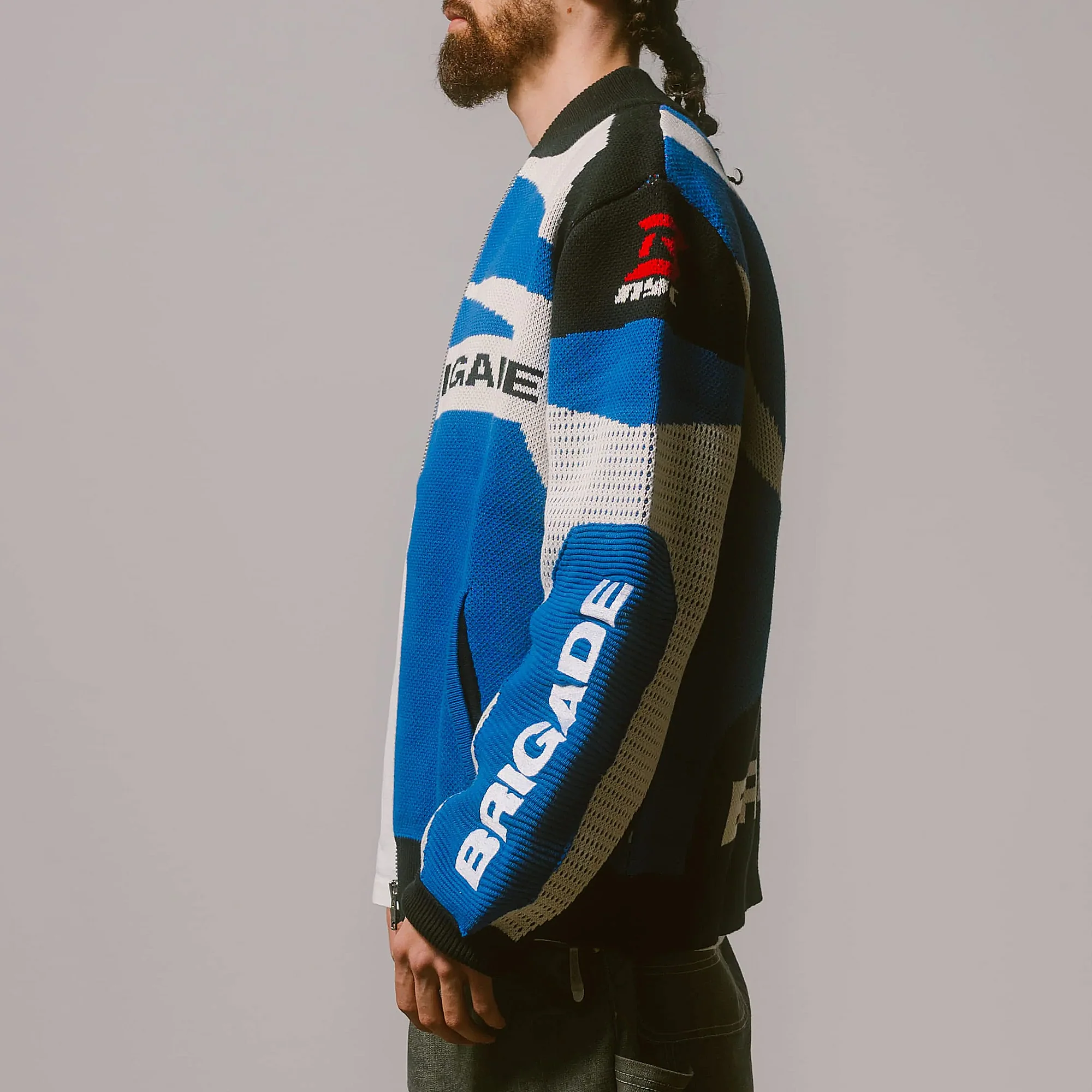 Brigade Mens Moto Zips Knit - Image 3
