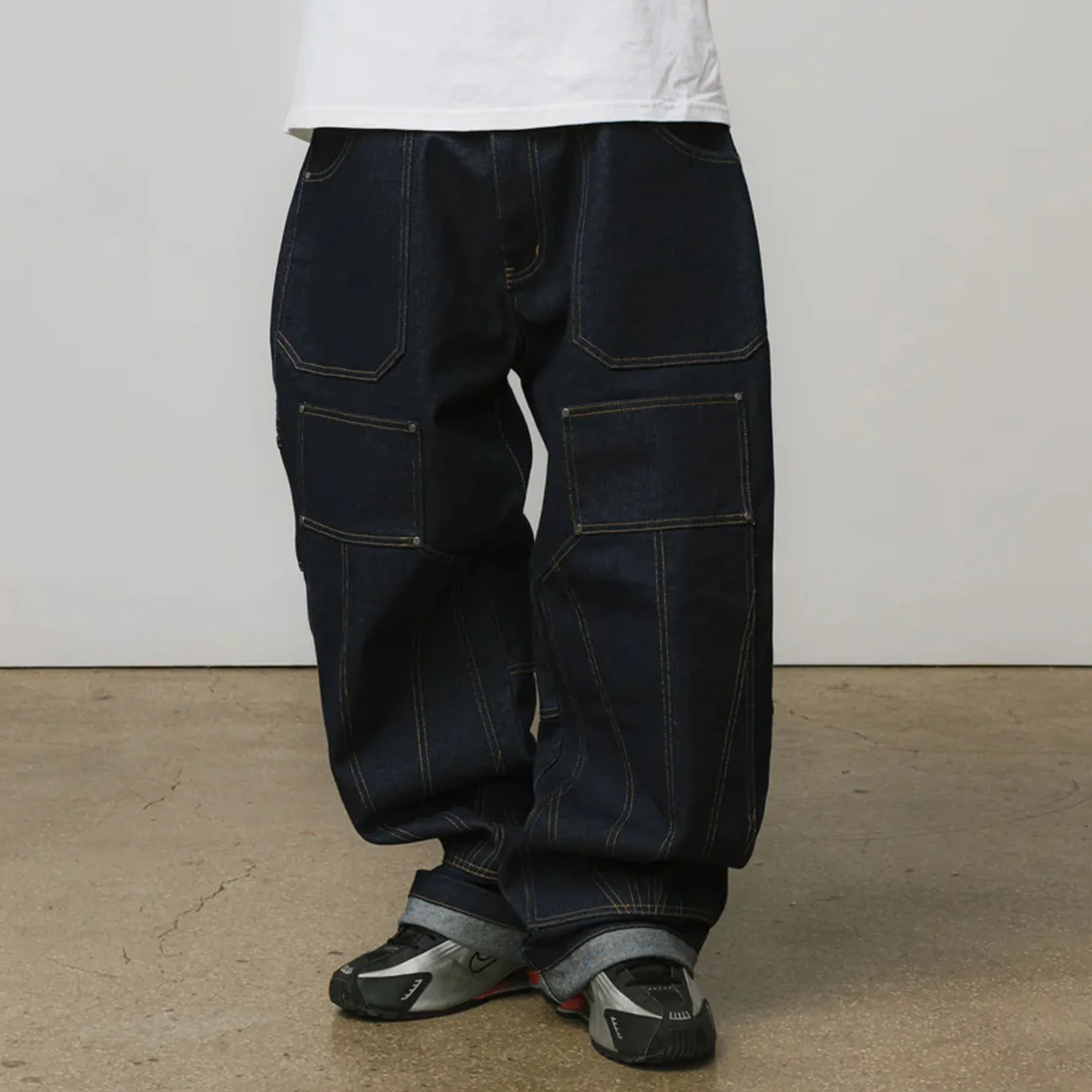 Brigade Mens Raw Denim Double Knee Carpenter Pants - Image 2