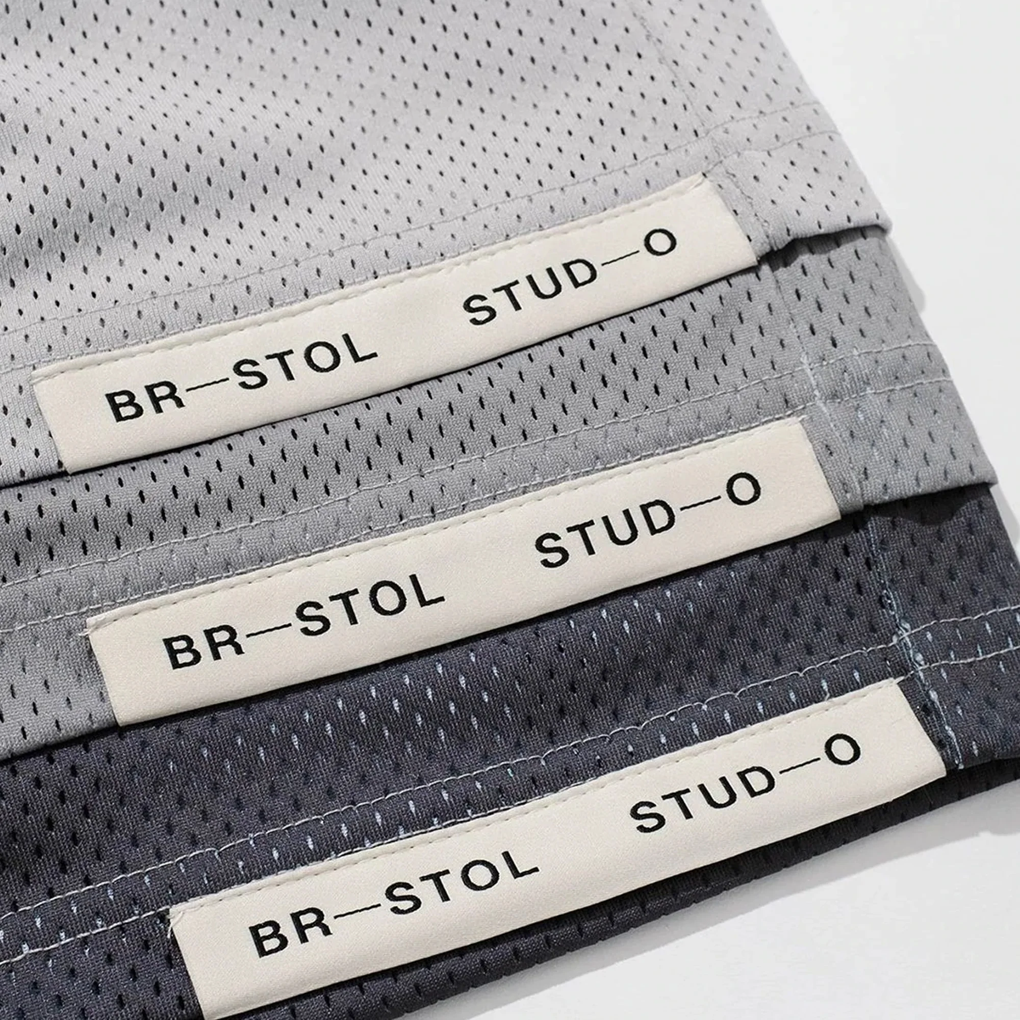 Bristol Studios Mens Triple Hem Shorts Gradient Grey - Image 2