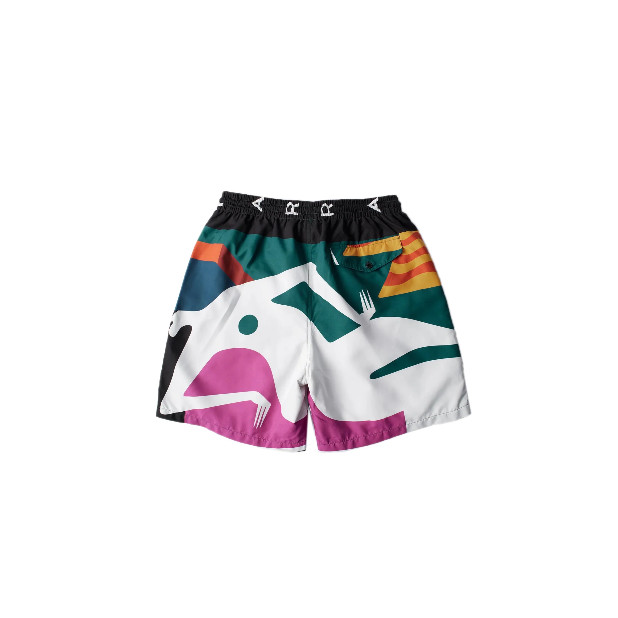 By Parra Mens Beached in White Swim Shorts - Image 2