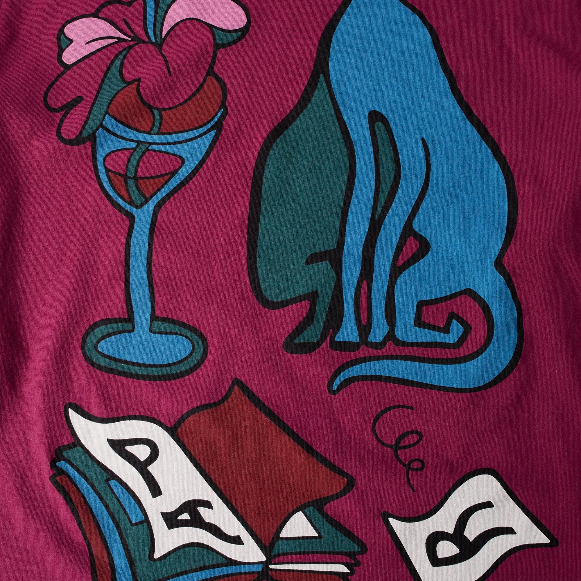 By Parra Mens Wine and Books LS Tee - Image 4
