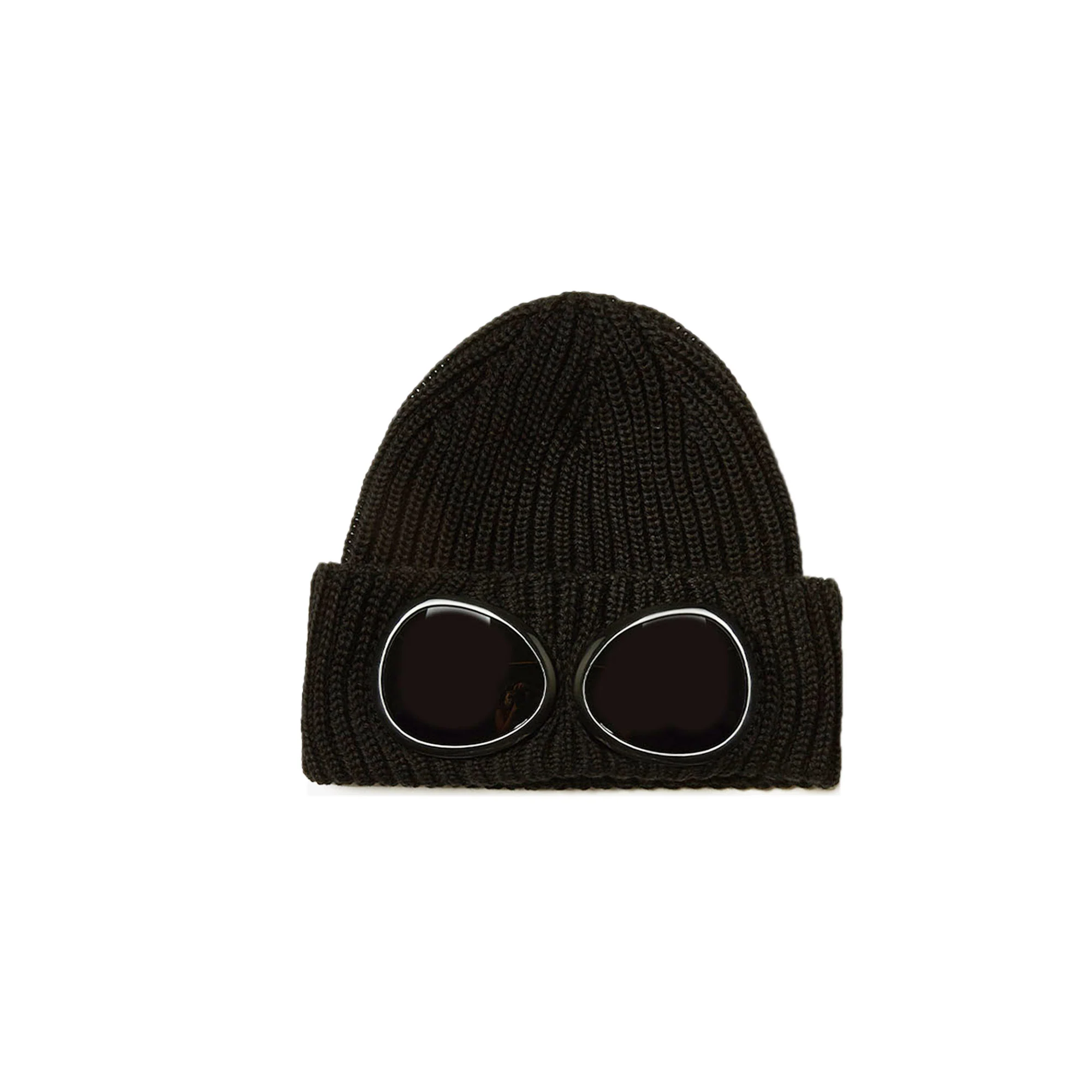 C.P. Company Merino Wool Goggle Beanie in Black