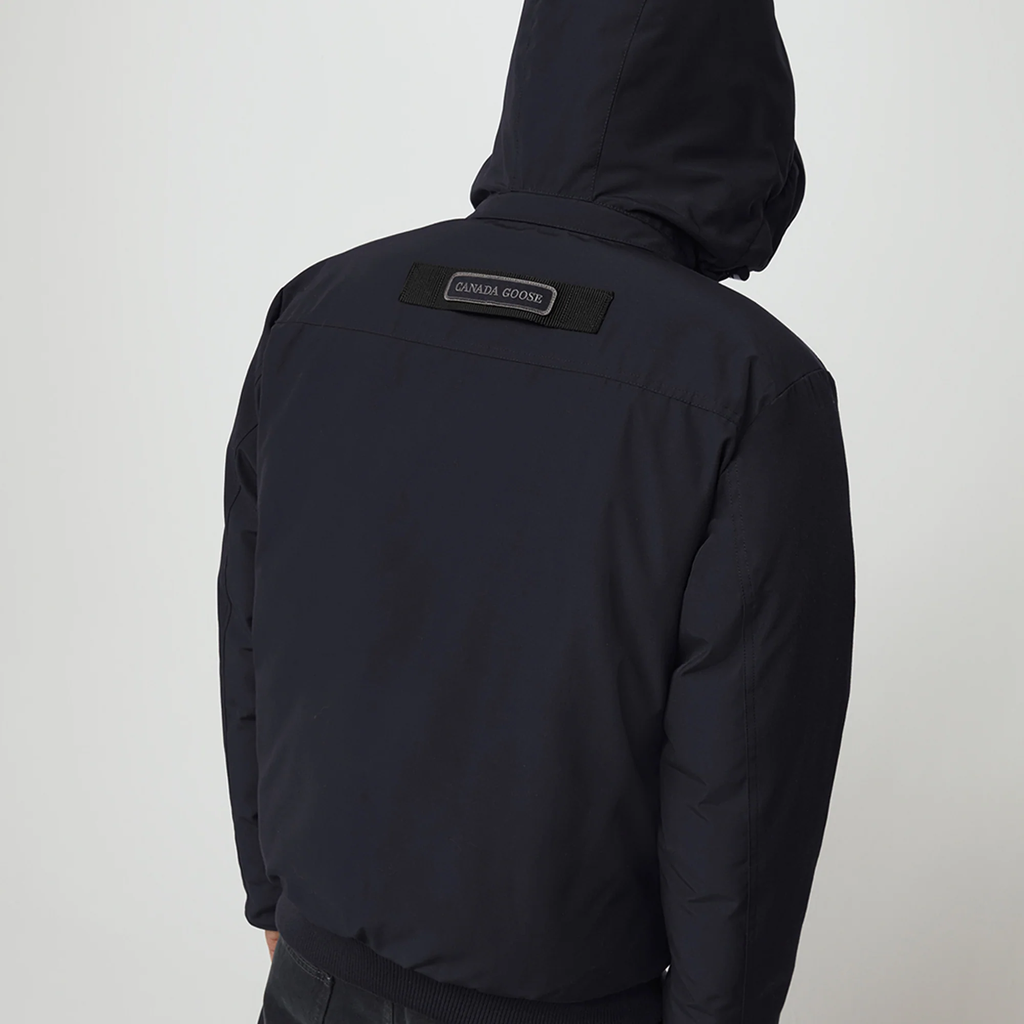 Canada Goose Mens Borden Bomber-Black Disc-Jacket 'Navy' - Image 4