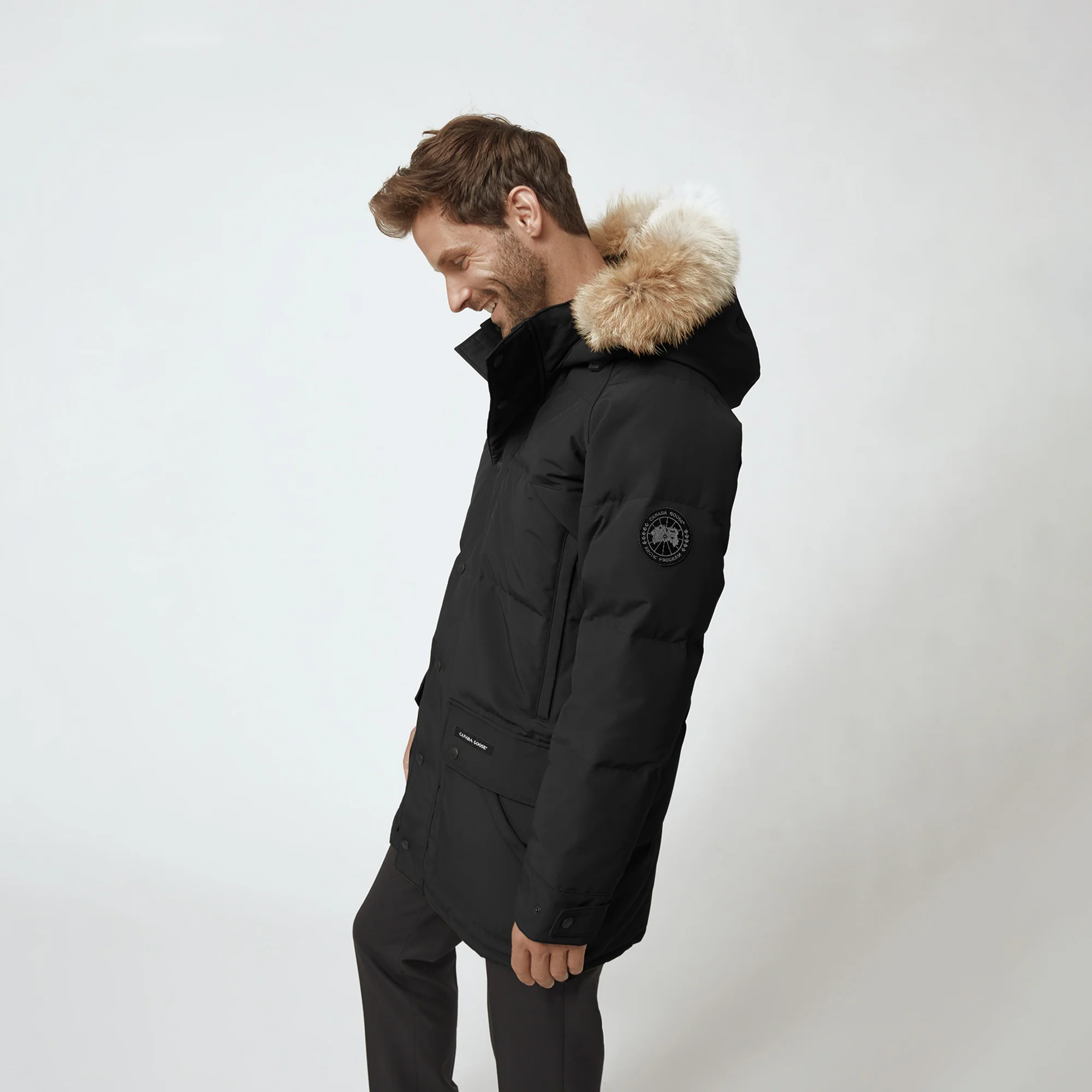 Canada Goose Mens Emory Parka 'Black' - Image 4