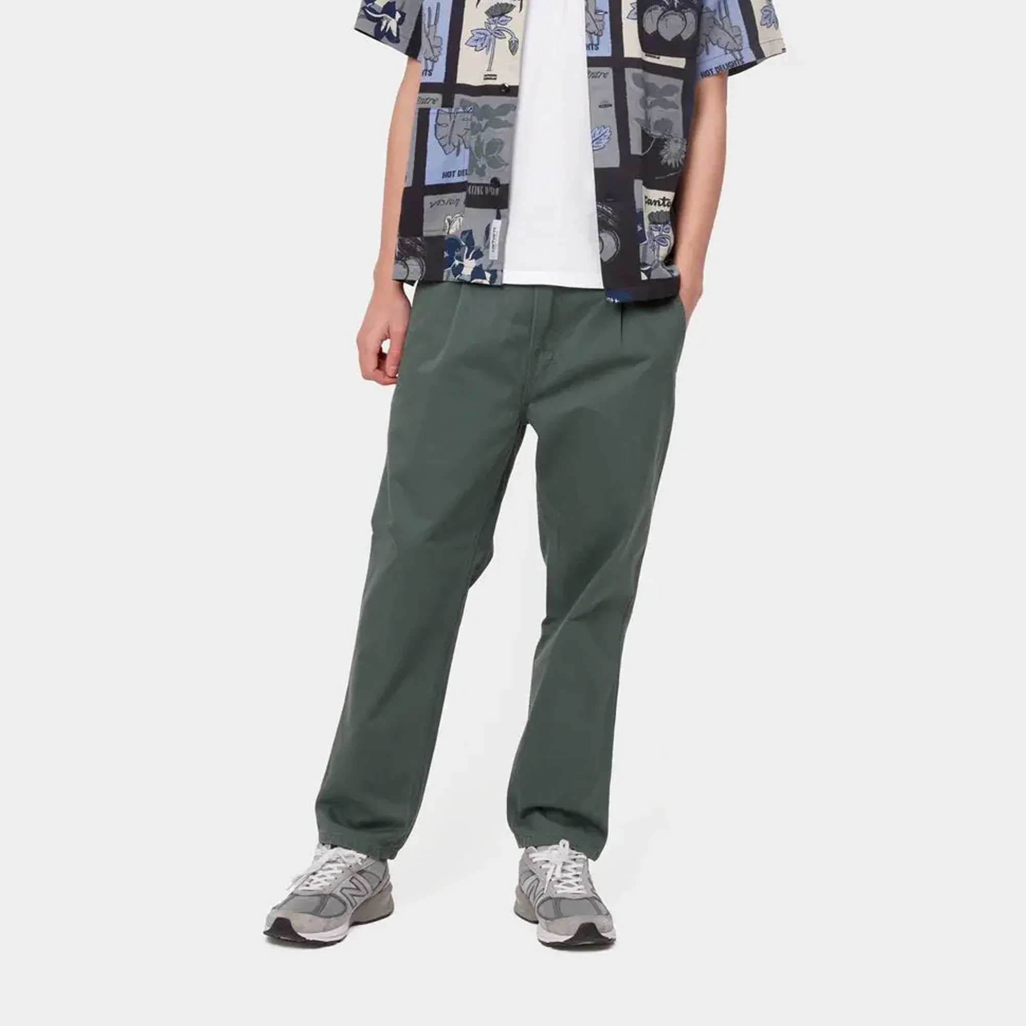 Carhartt WIP Mens Abbott Pants Hemlock Green - Image 3