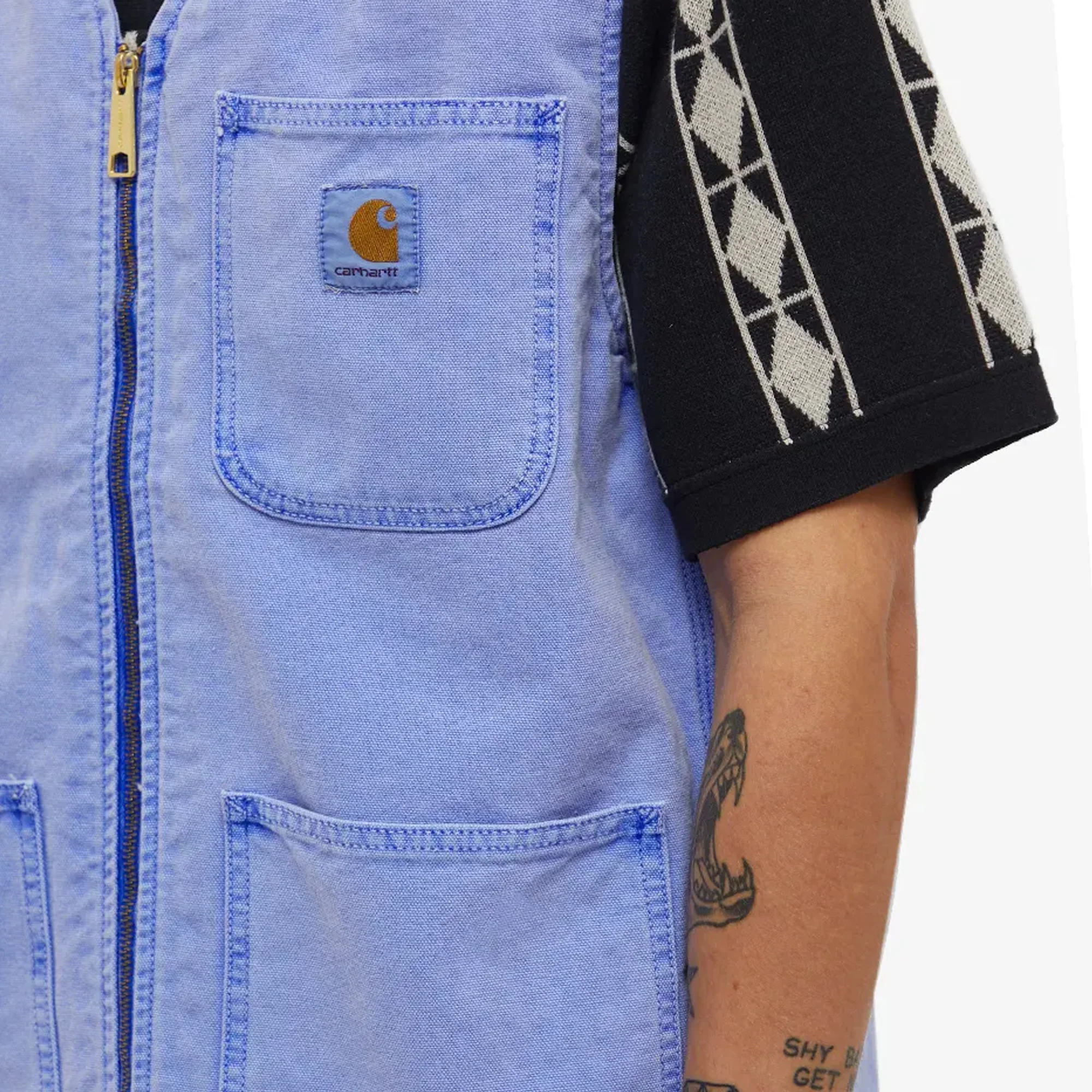 Carhartt WIP Mens Arbor Vest Icy Water - Image 2