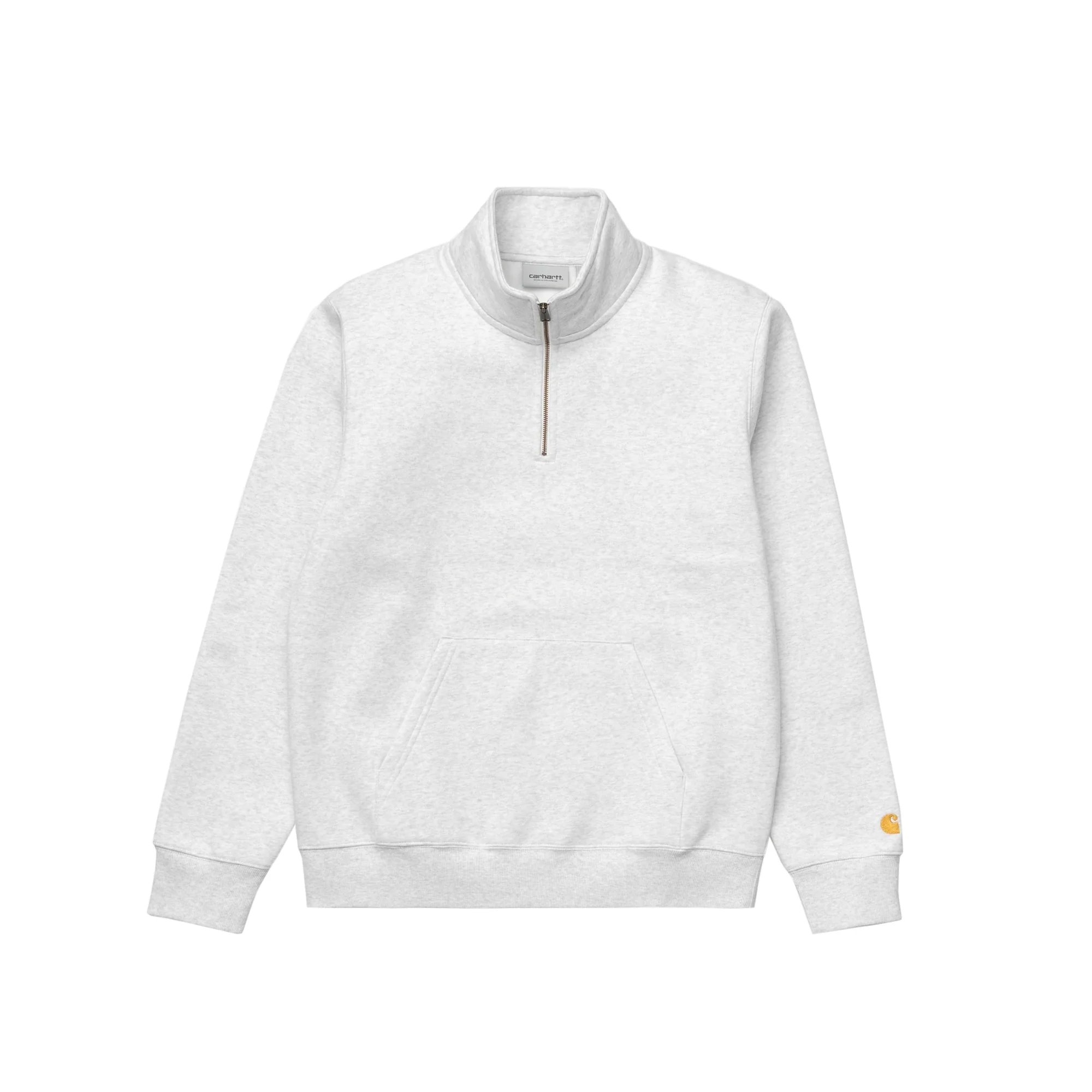 Carhartt WIP Mens Chase Neck Zip Sweater Ash Heather