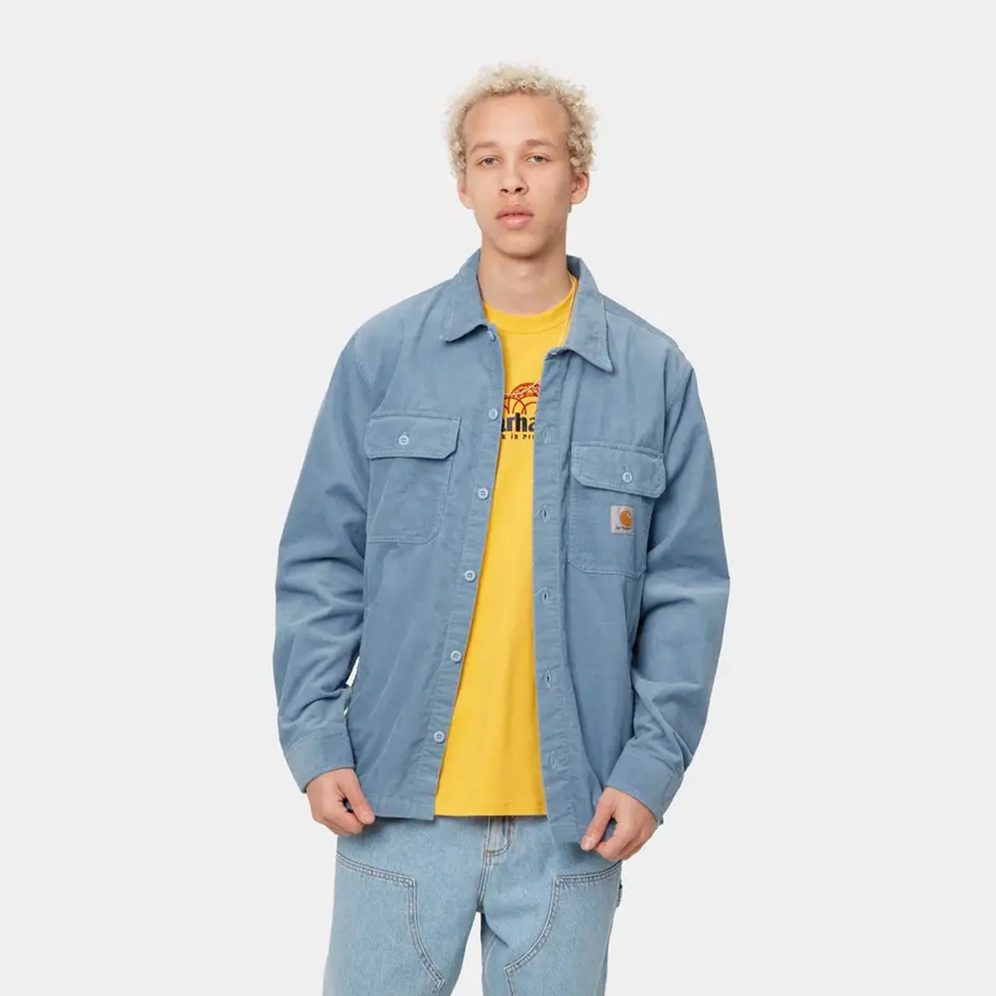 Carhartt WIP Mens Dixon Shirt Jacket Icy Water - Image 3
