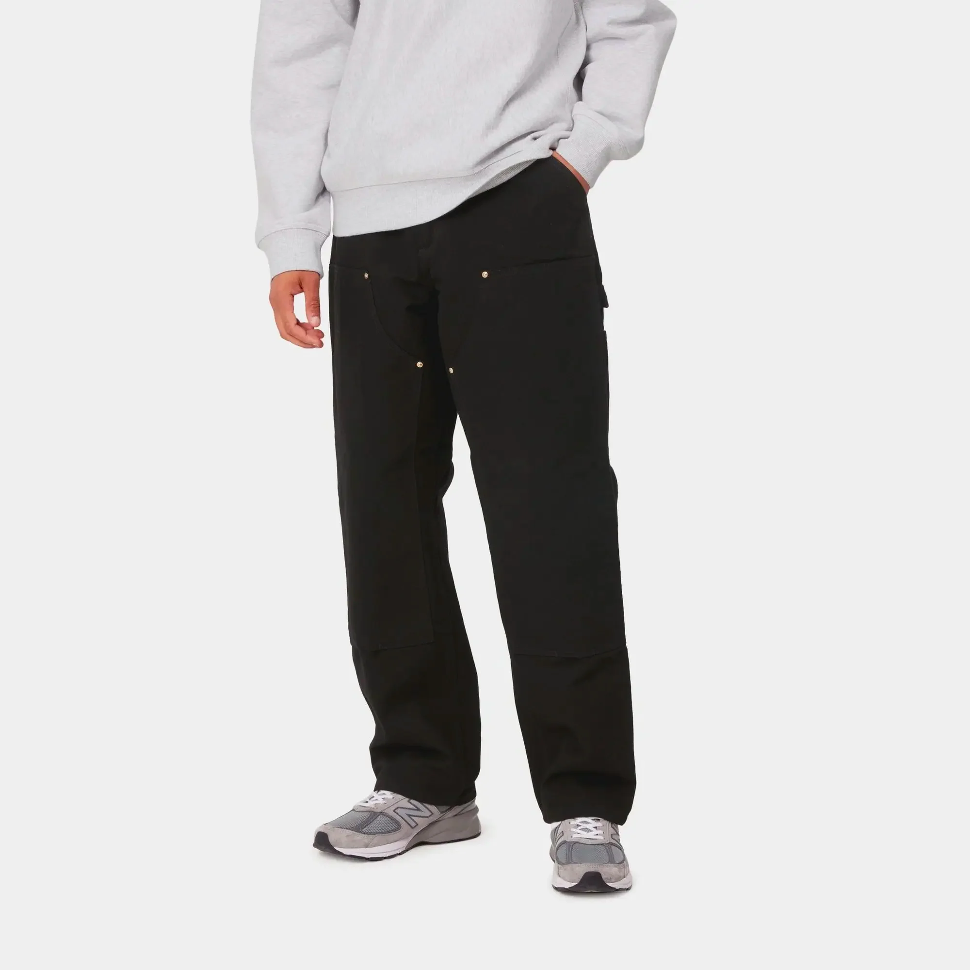 Carhartt WIP Mens Double Knee Pants Black - Image 3