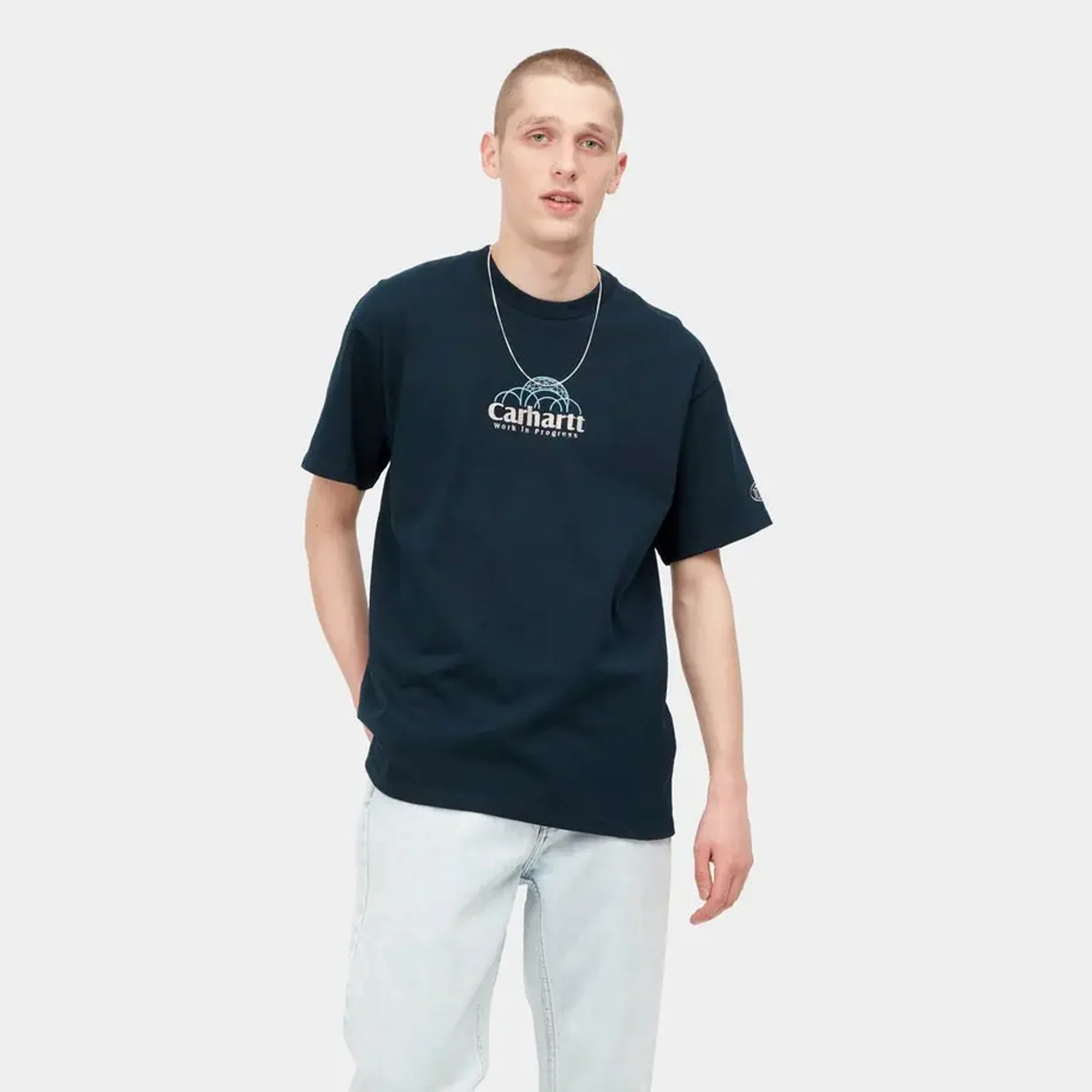Carhartt WIP Mens Geo Script SS Tee Mizar - Image 3