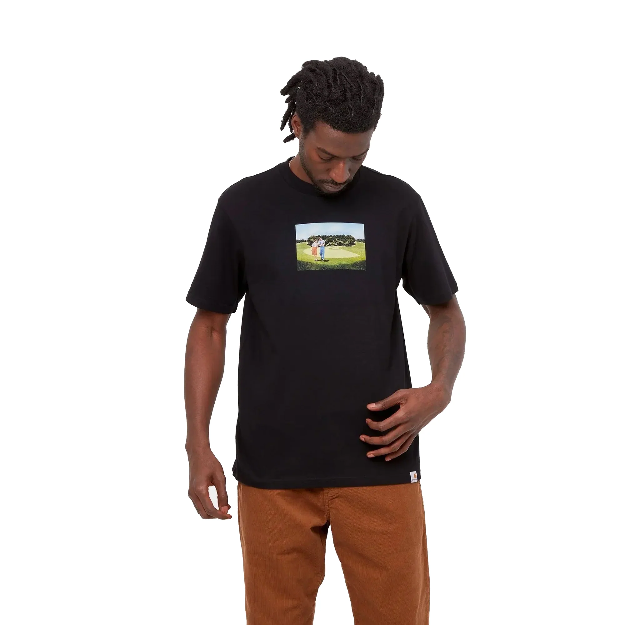 Carhartt WIP Mens Hole 19 Tshirt 'Black' - Image 3