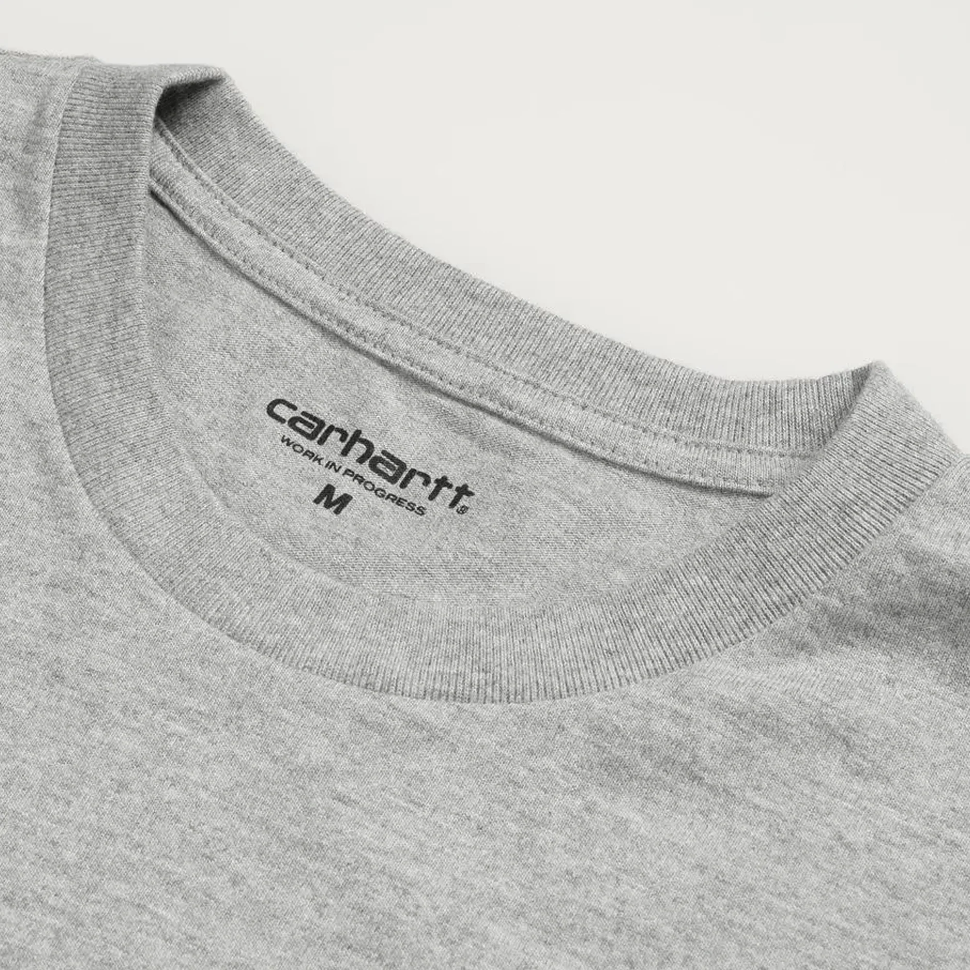 Carhartt WIP Mens L/S Chase Tshirt 'Grey Heather' - Image 2