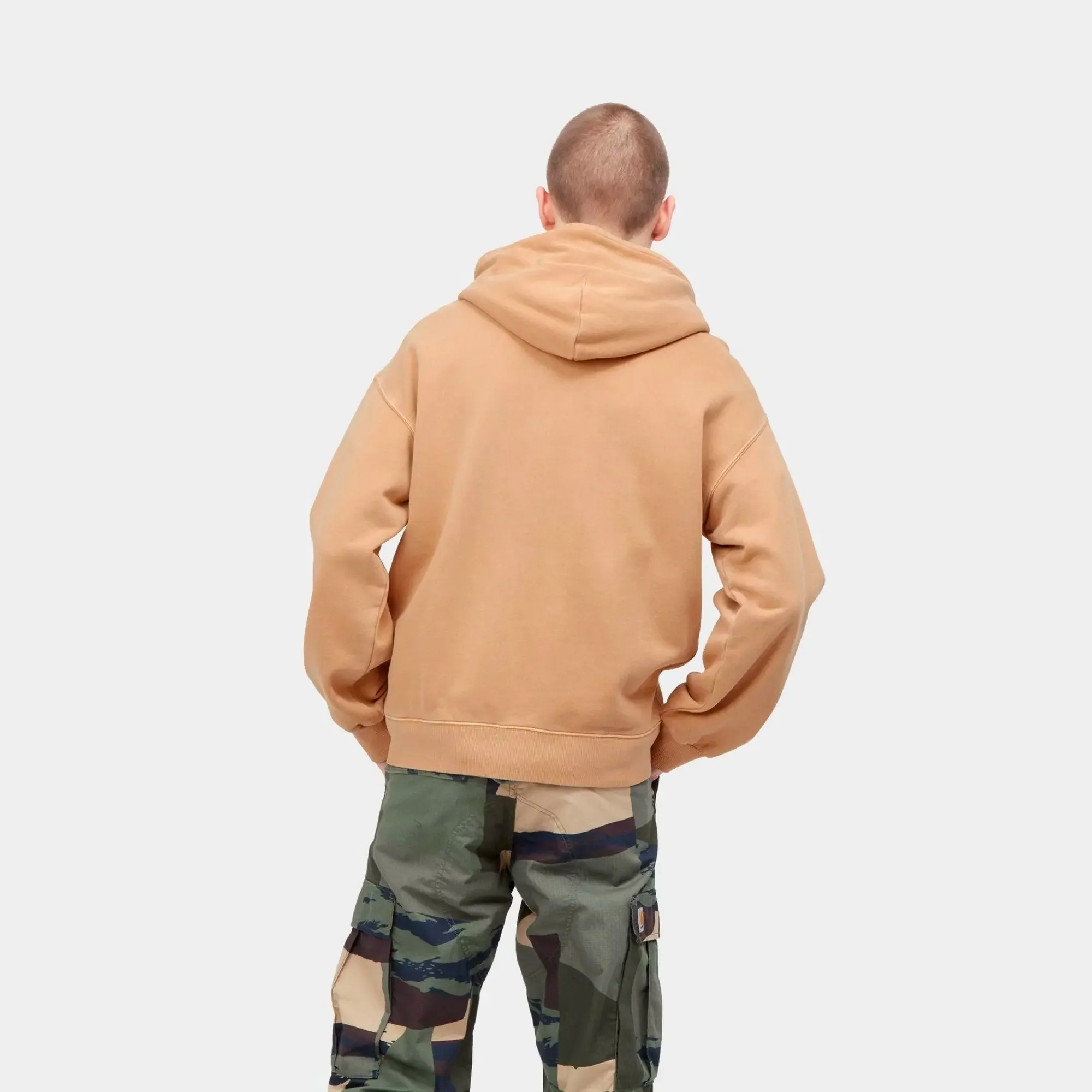 Carhartt WIP Mens Nelson Hoodie Dusty Brown - Image 4