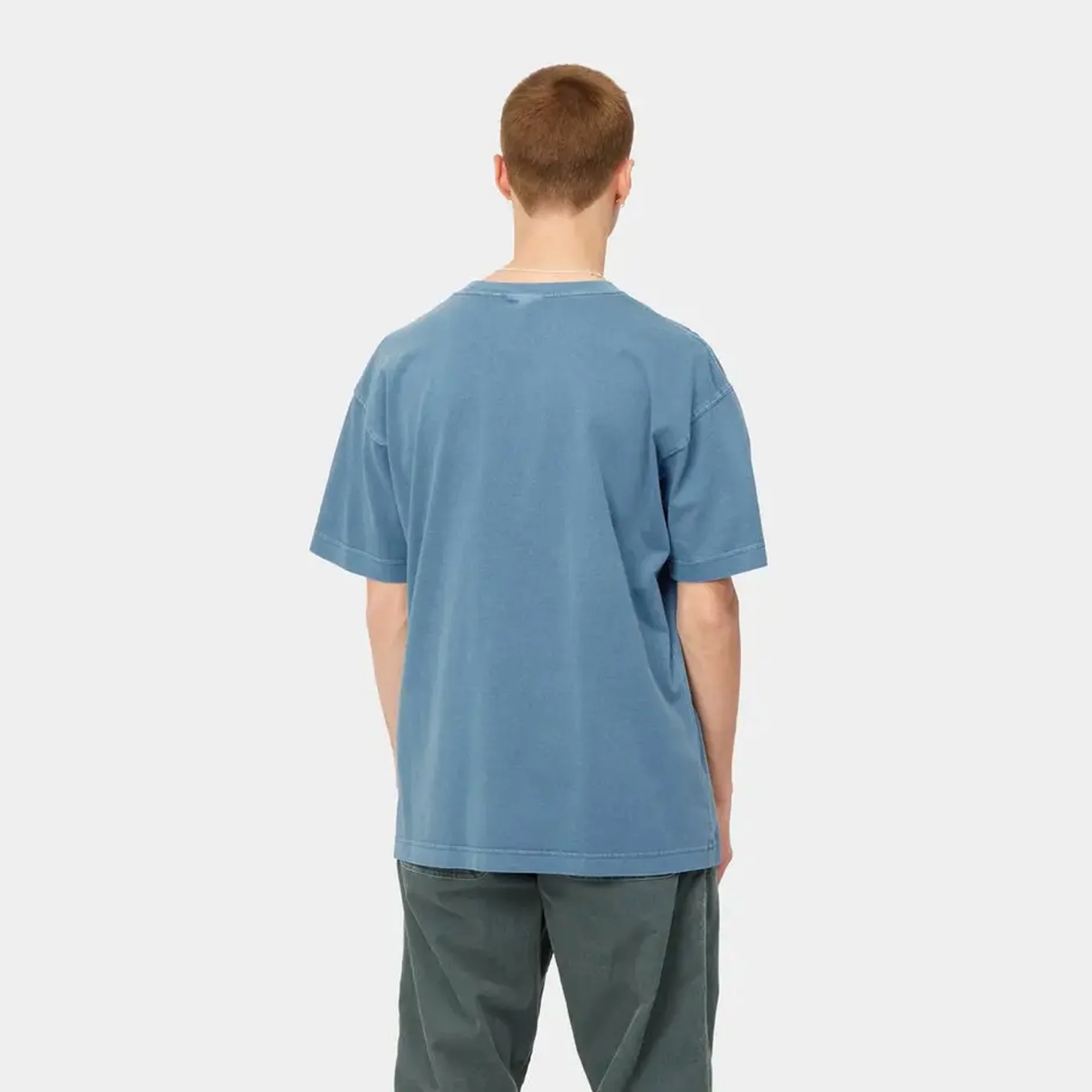 Carhartt WIP Mens Nelson SS Tee Icy Water - Image 4