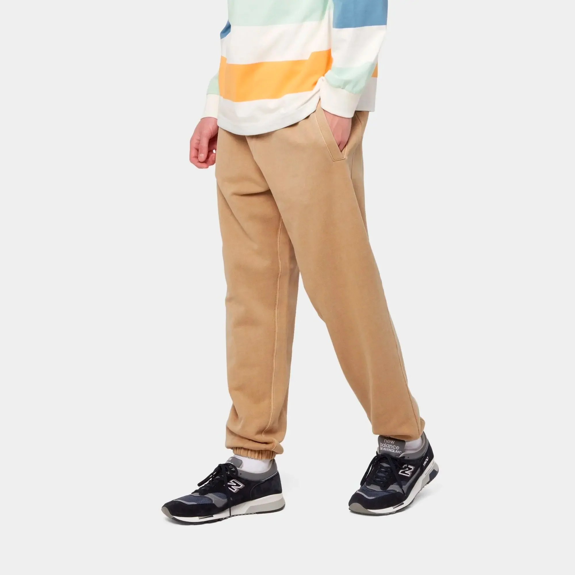Carhartt WIP Mens Nelson Sweatpants Dusty Brown - Image 4