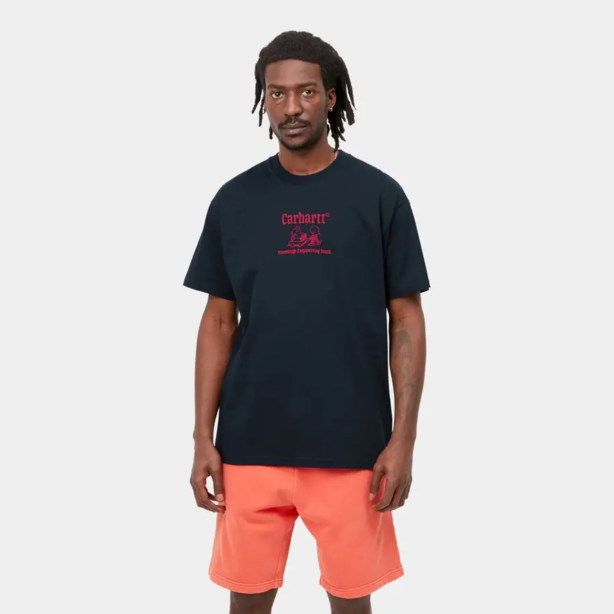 Carhartt WIP Mens Schools Out SS Tee Dark Navy - Image 3
