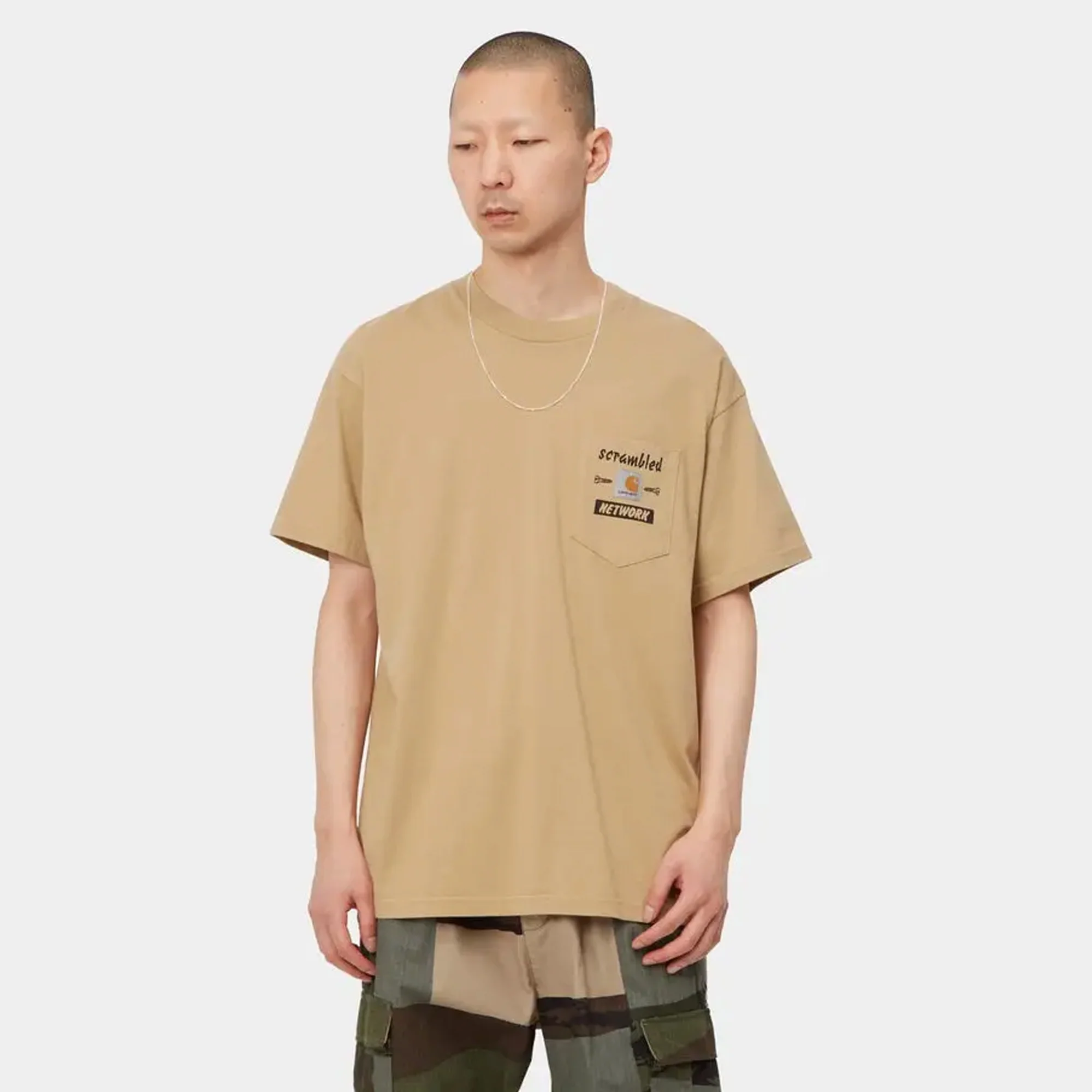 Carhartt WIP Mens Scramble Pocket SS Tee Dusty Brown - Image 3