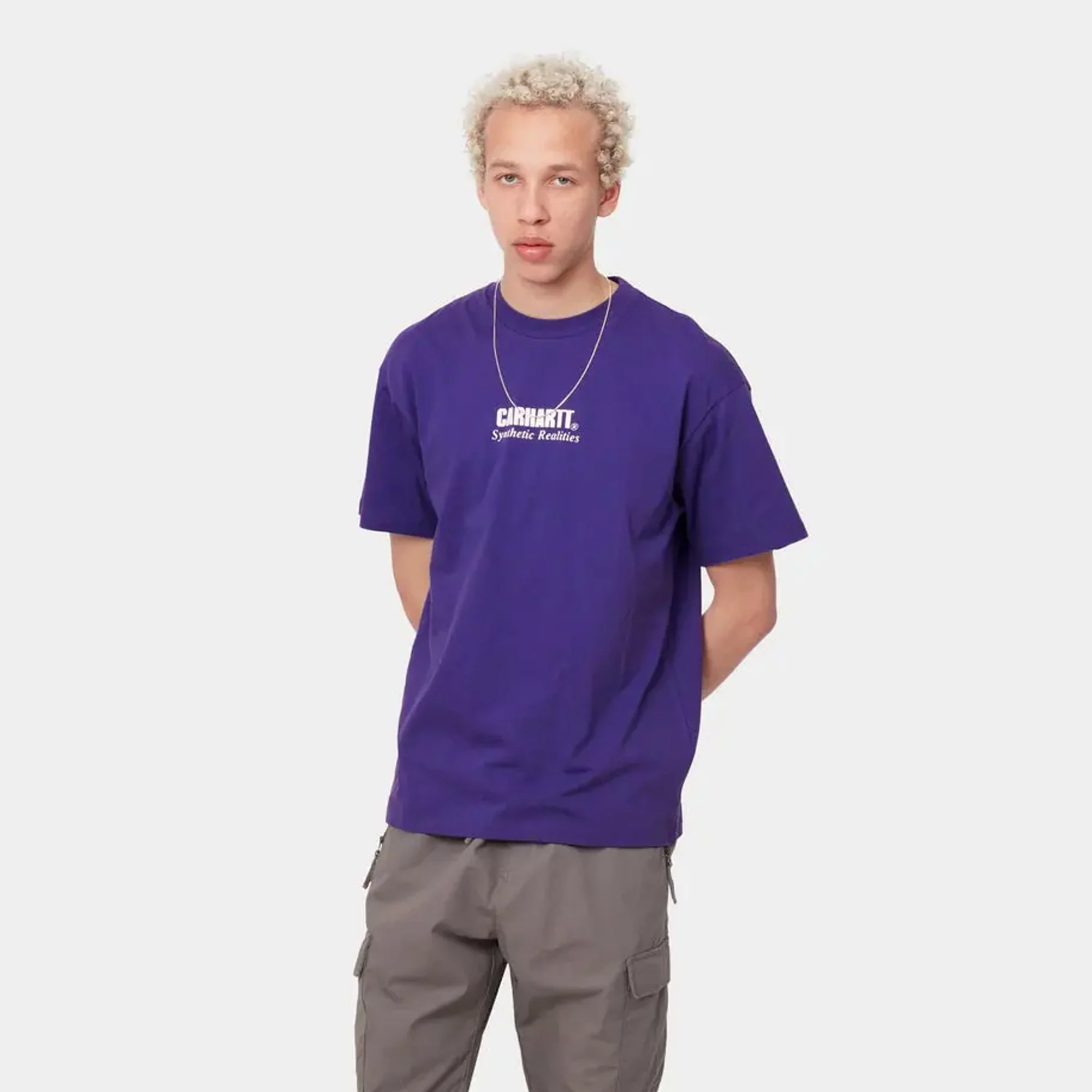 Carhartt WIP Mens Synthetic Realities SS Tee Razzmic - Image 3
