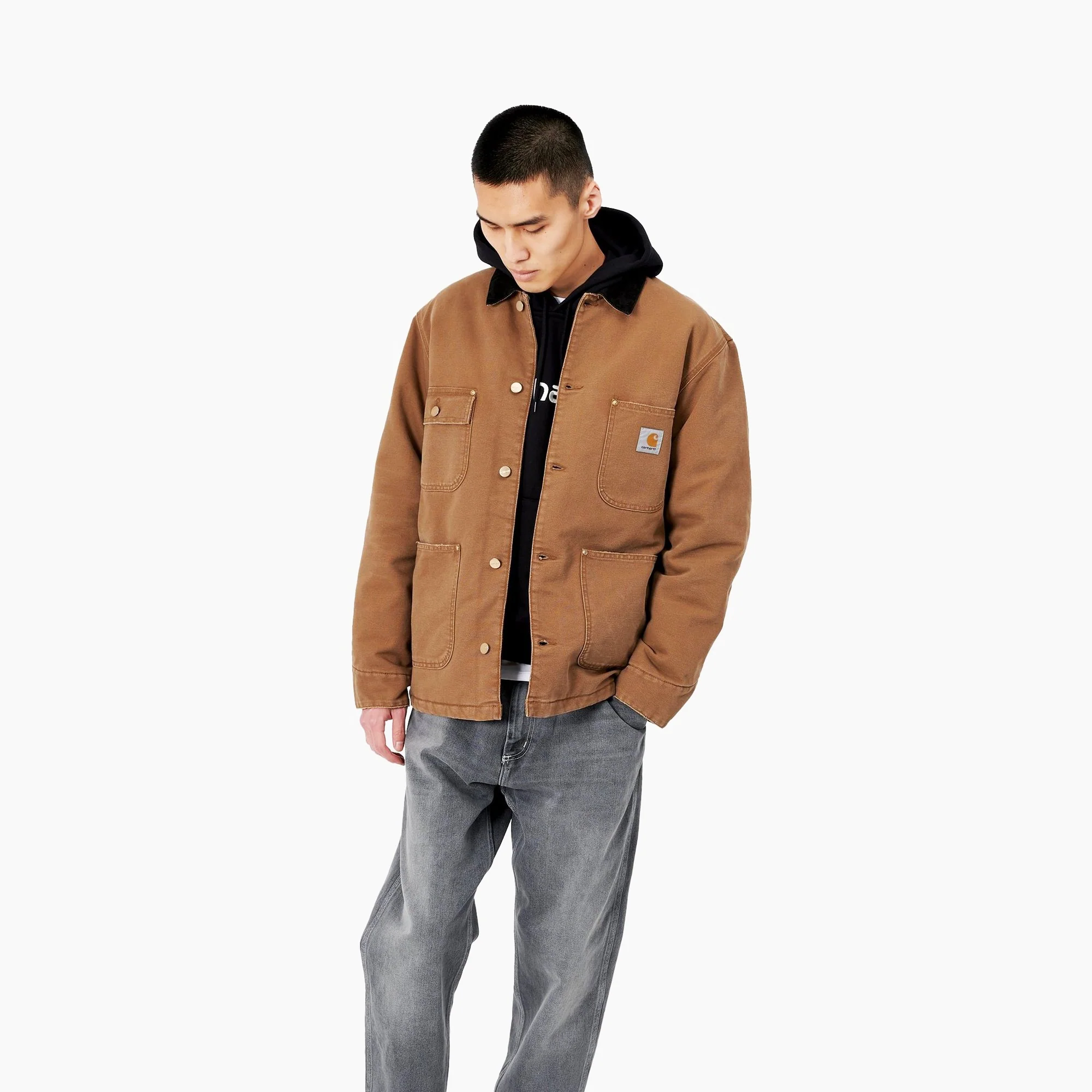 Carhartt WIP OG Chore Coat in Hamilton Brown - Image 2