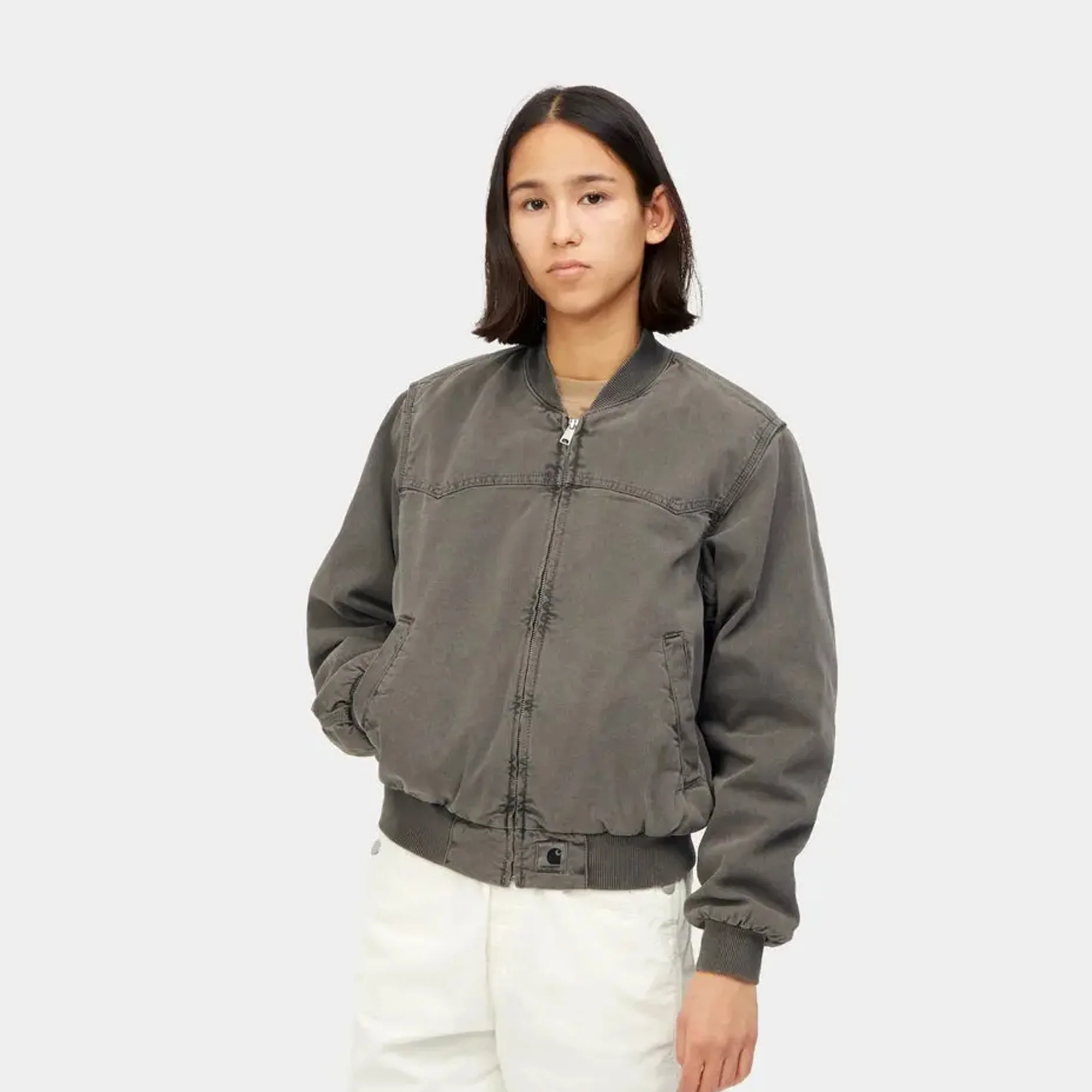 Carhartt WIP Womens Santa Fe Bomber Jacket Black - Image 3