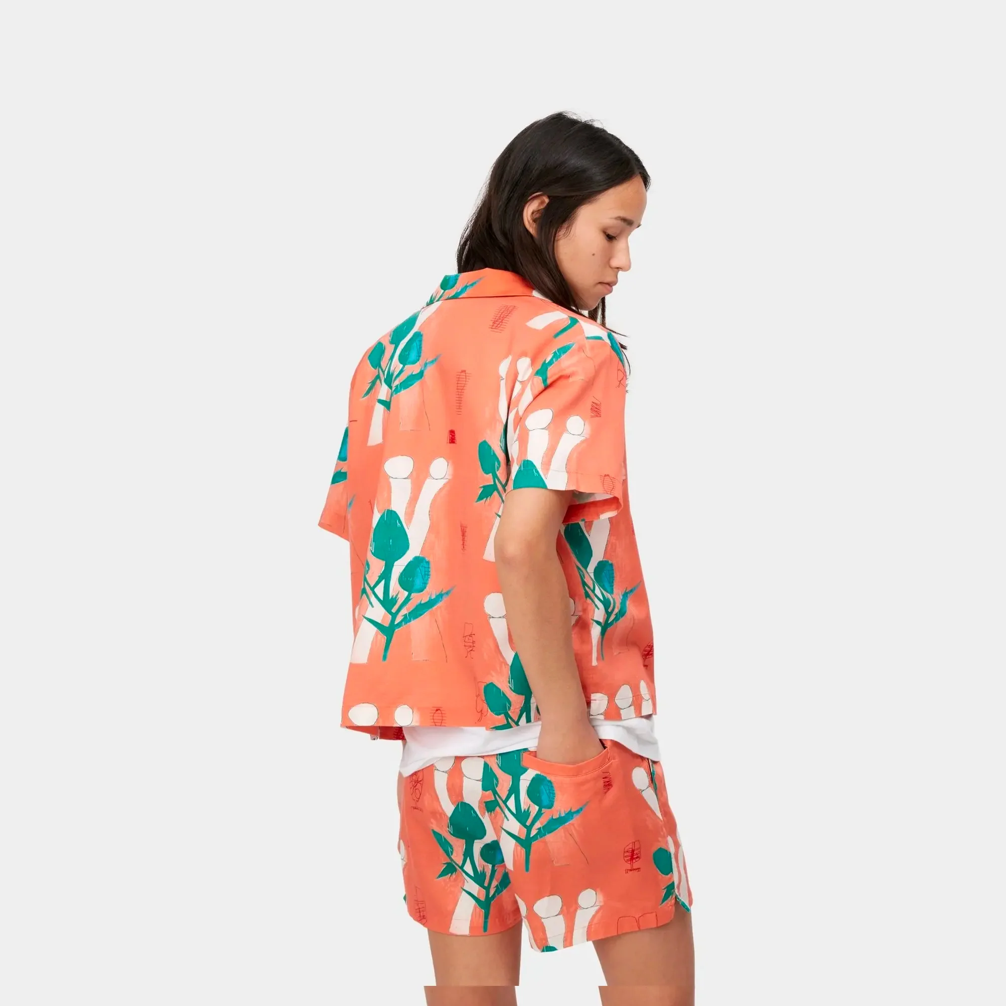 Carhartt Womens S/S Tom Kro?! Flowers Shirt 'Flowers Print' - Image 4