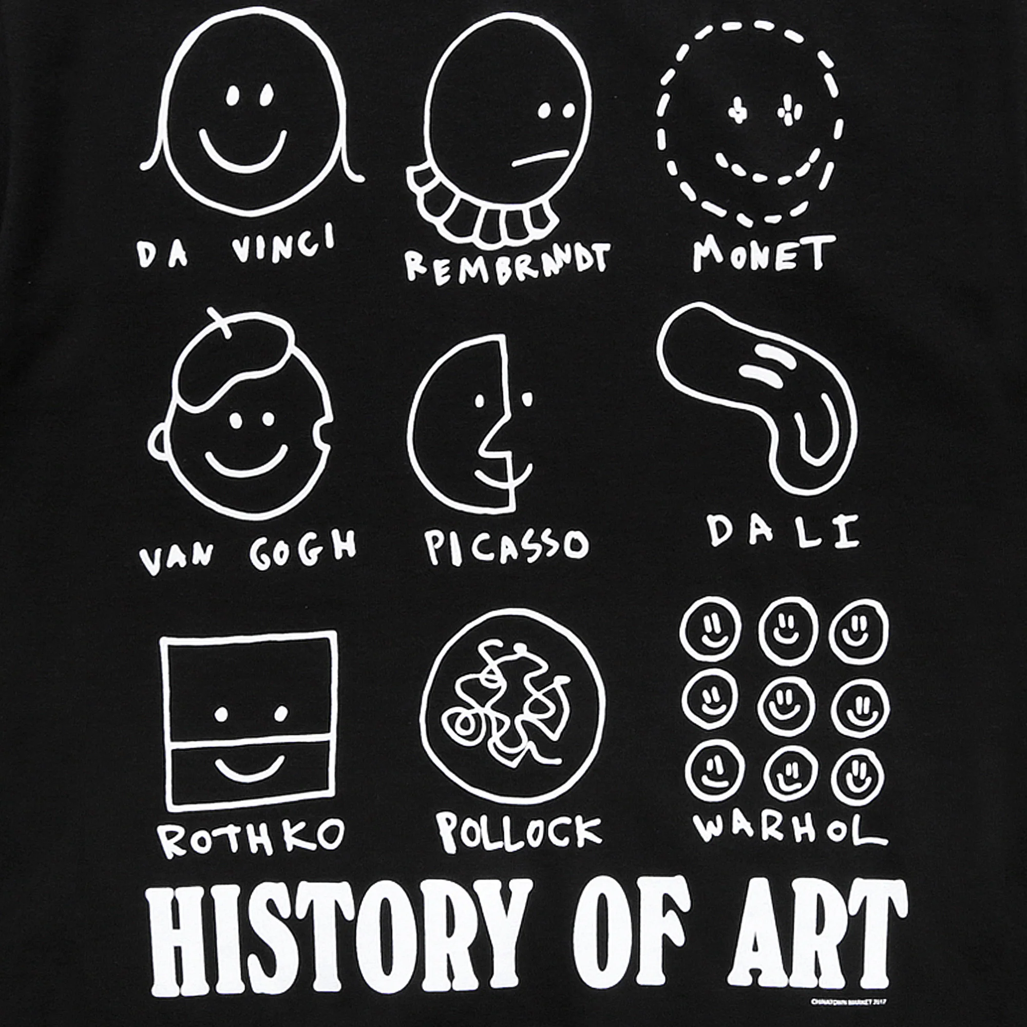Chinatown Market Art History Tee - Black - Image 2