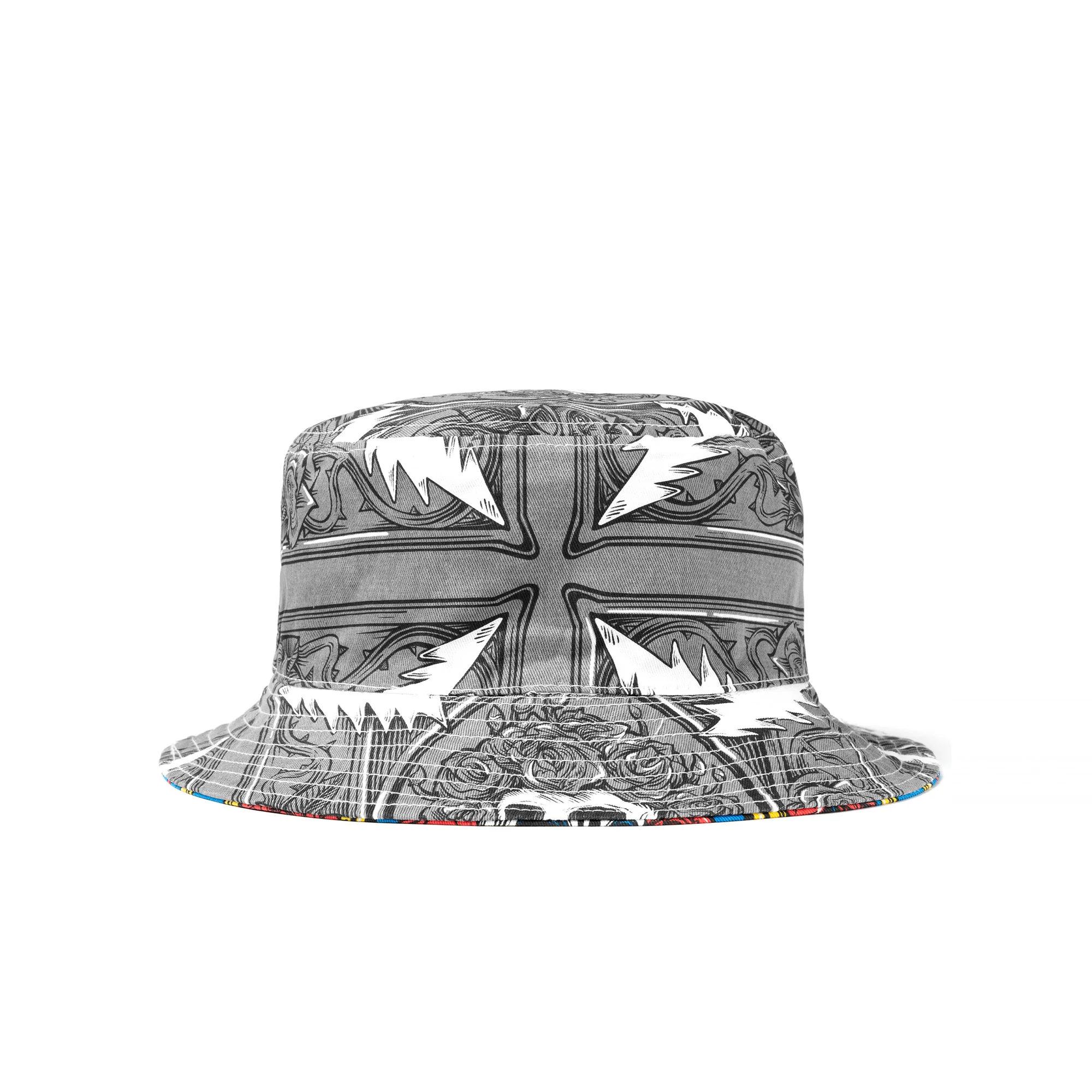 Chinatown Market Mens 'Multi' Border Bandana Bucket Hat - Image 3