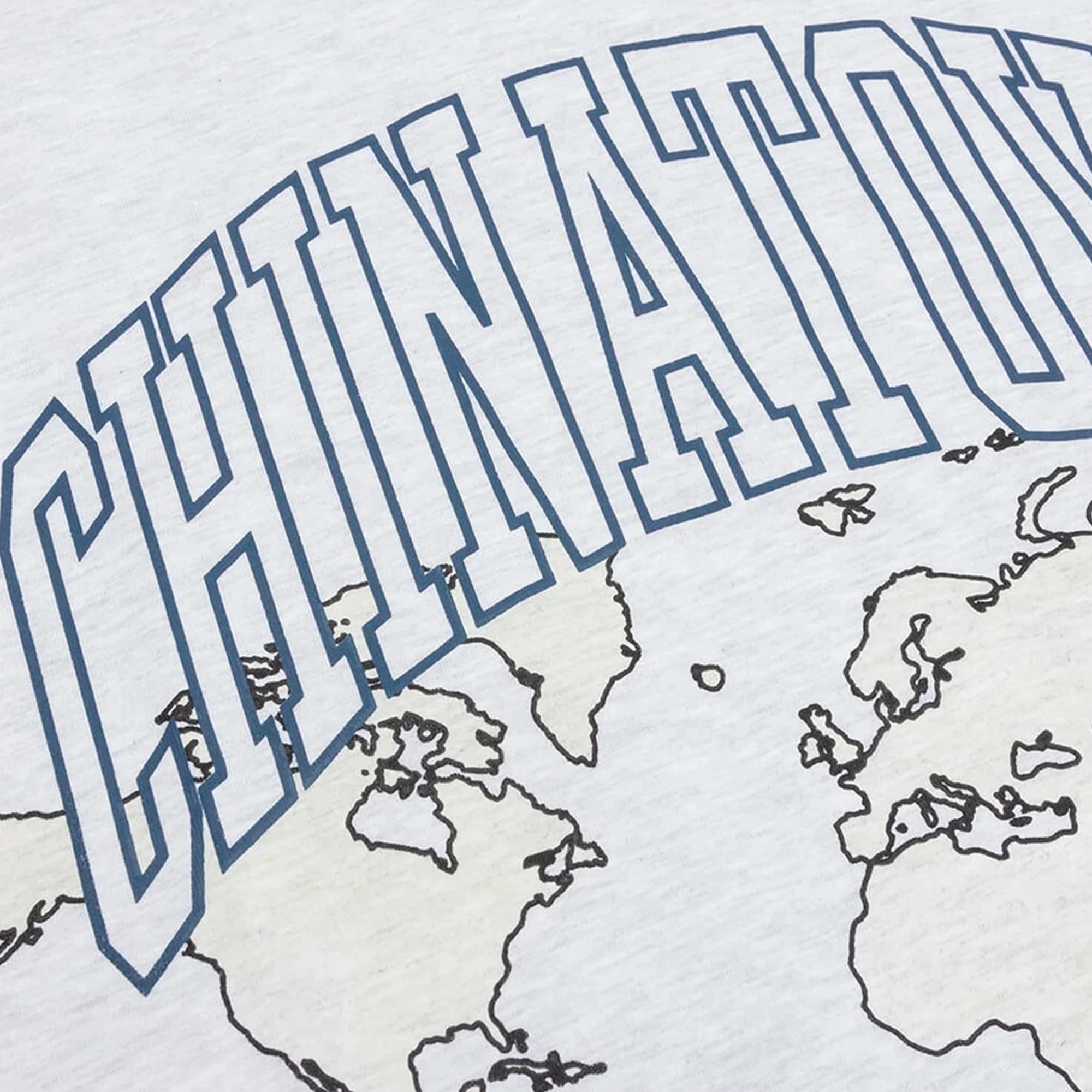 Chinatown Market Mens Globe UV arc Tee 'Ash Gray' - Image 3