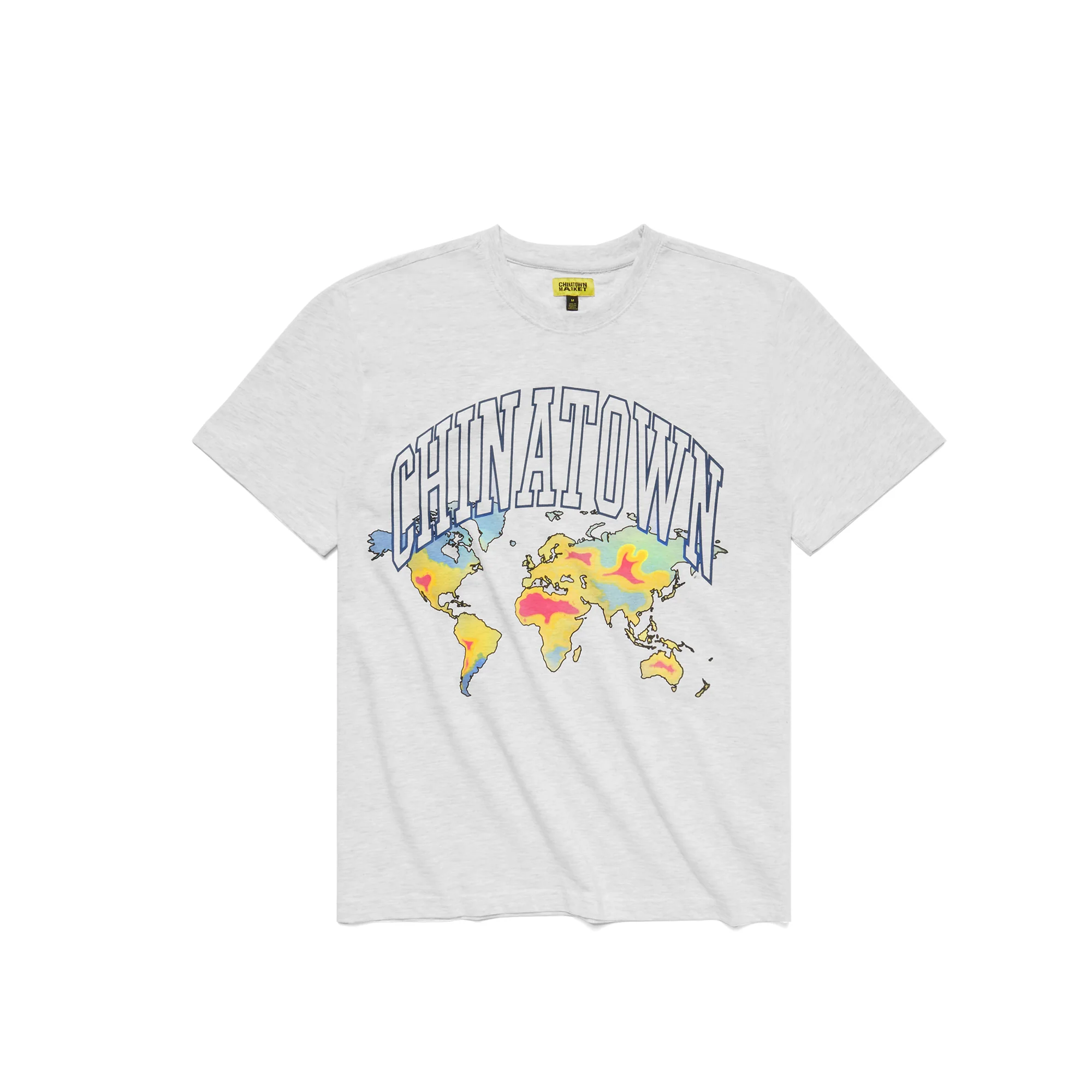 Chinatown Market Mens Globe UV arc Tee 'Ash Gray' - Image 4