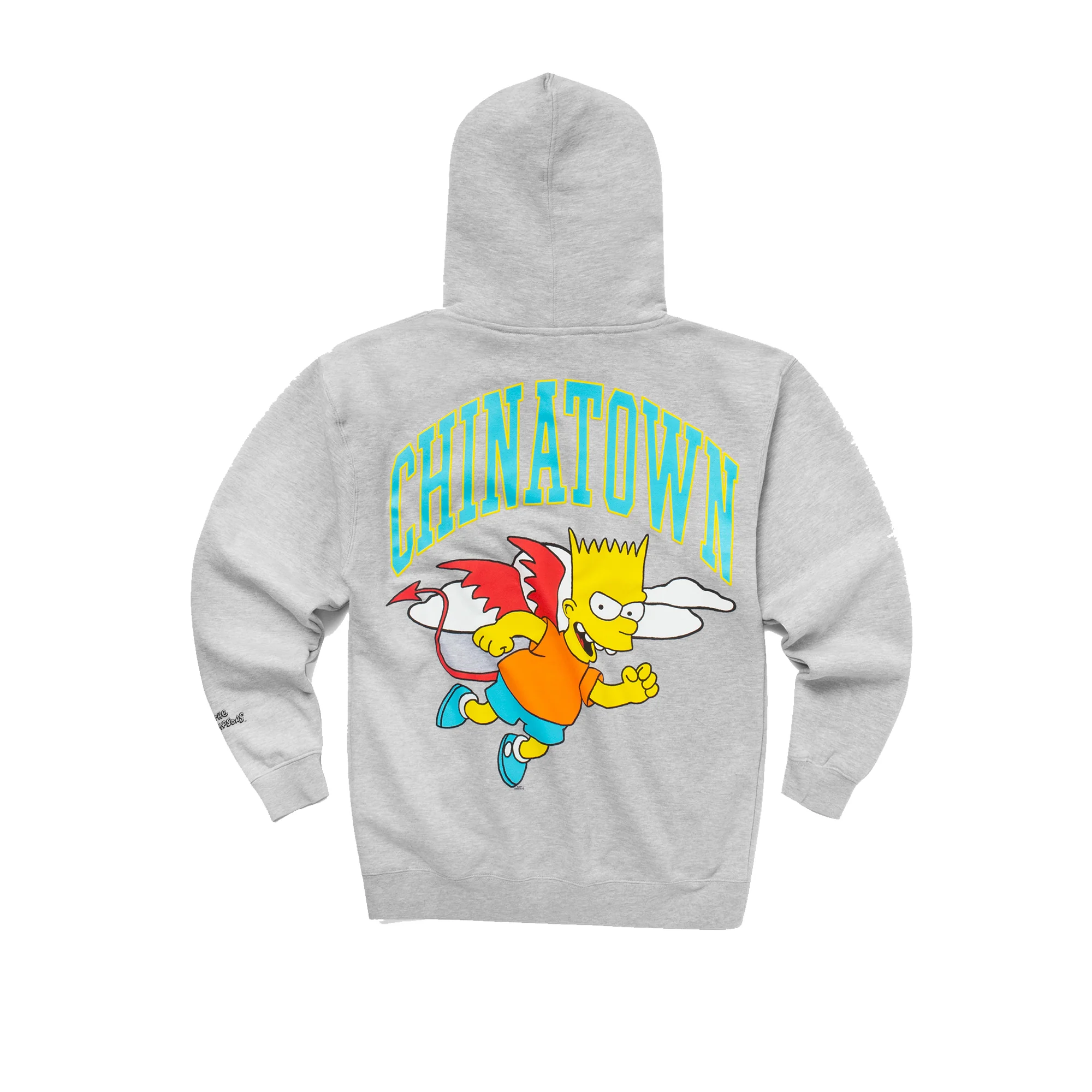 Chinatown Market Mens Simpsons Devil Arc Hoodie 'Ash' - Image 2
