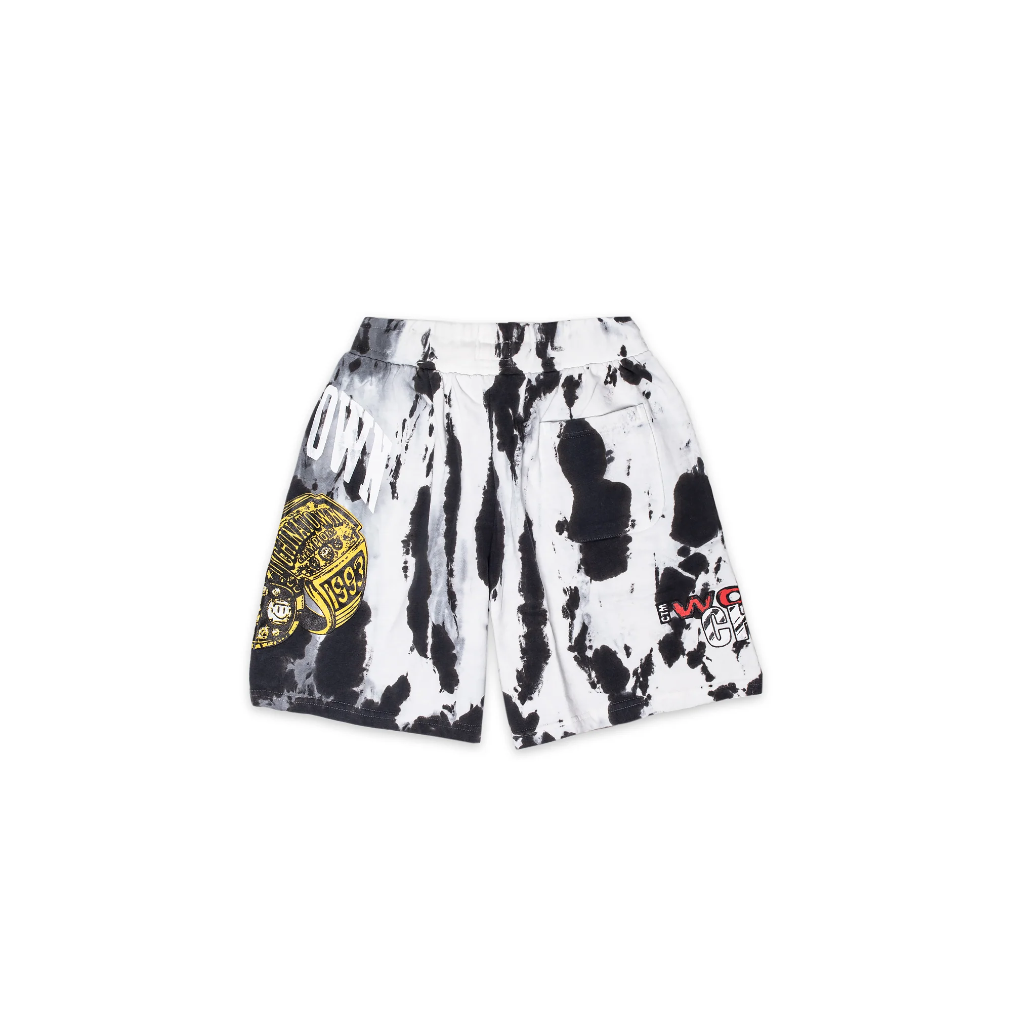 Chinatown Market Mens Smiley Champion 3 Rings Tie-Dye Sweatshorts - Image 2