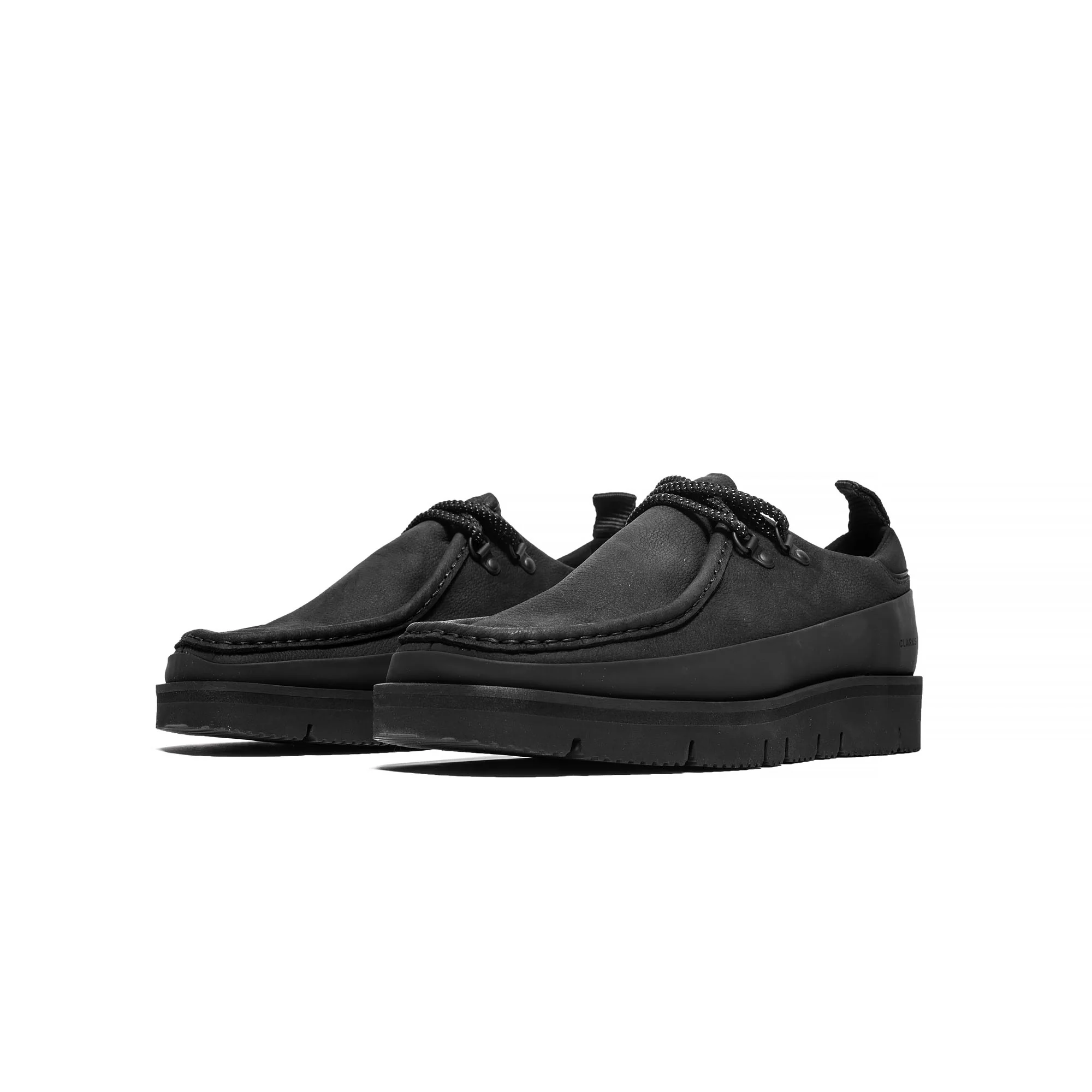 Clarks Men Wallabe Hiker Shoes 'Black' - Image 2