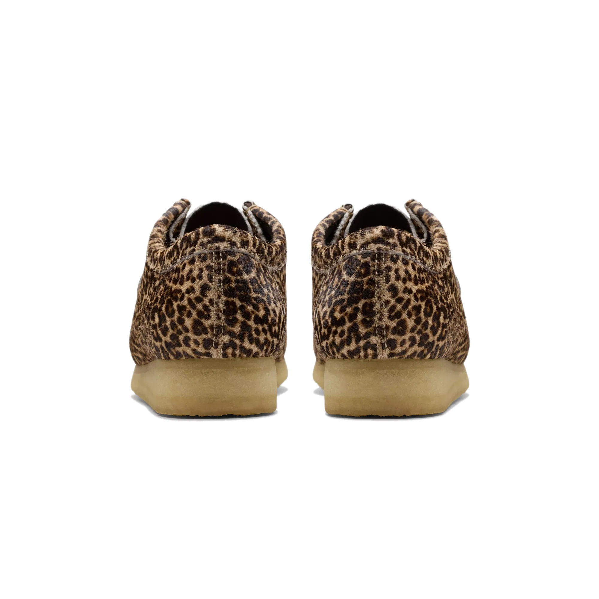 Clarks Mens Wallabee Leopard Print Shoes - Image 3