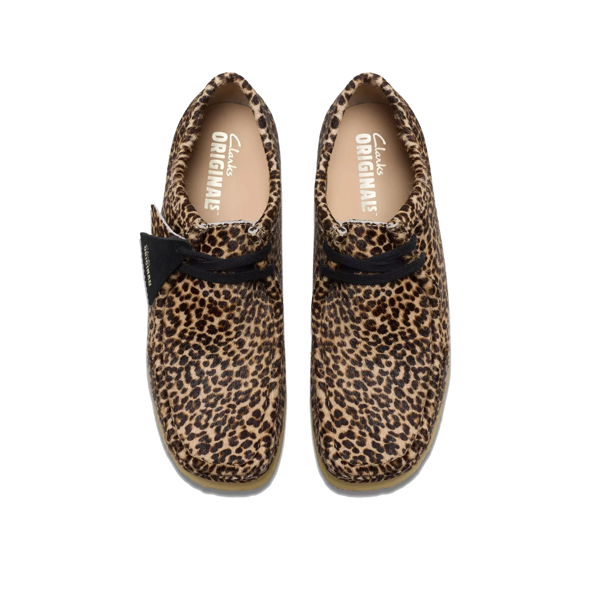 Clarks Mens Wallabee Leopard Print Shoes - Image 4