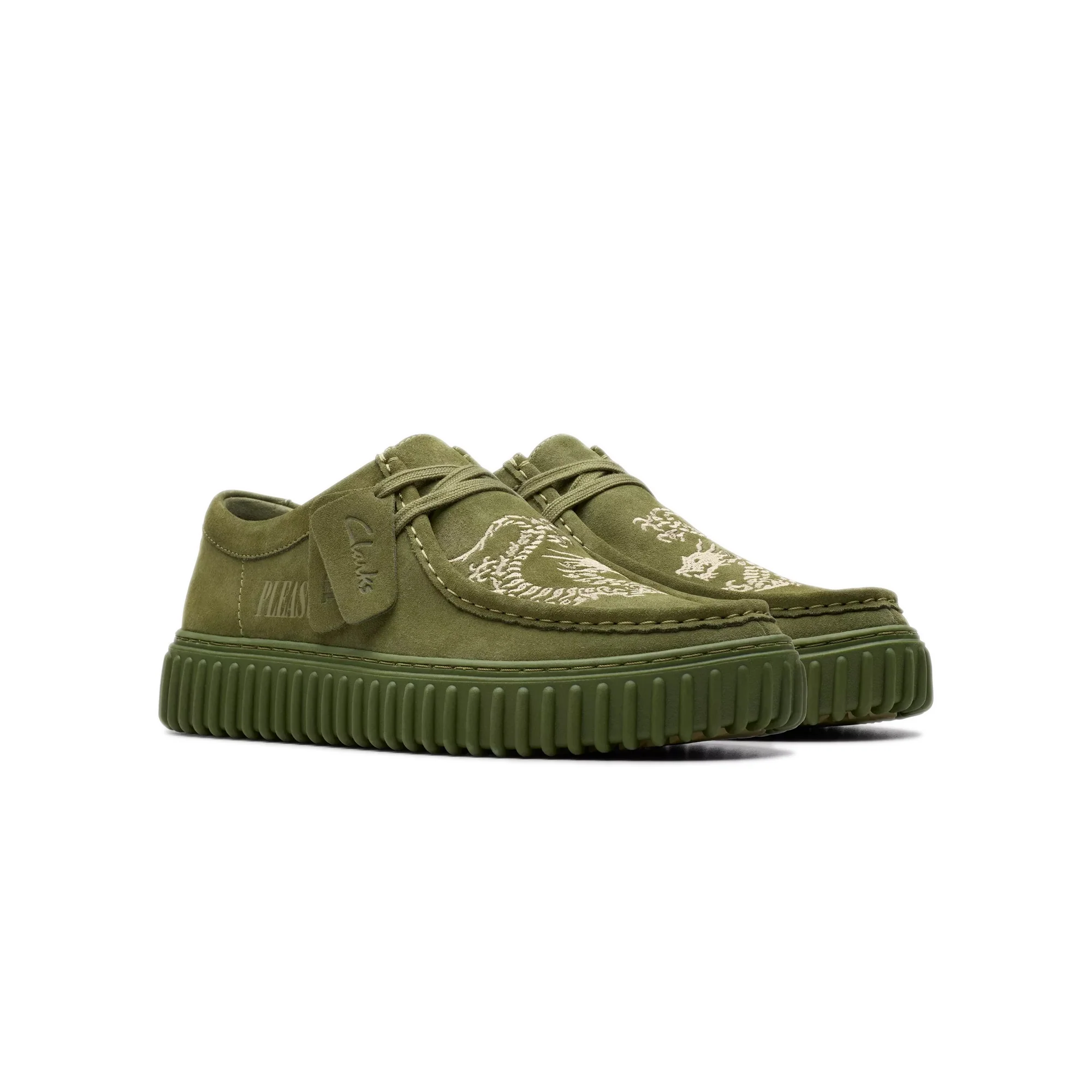 Clarks x Pleasures Mens Torhill Lo Suede Shoes - Image 2