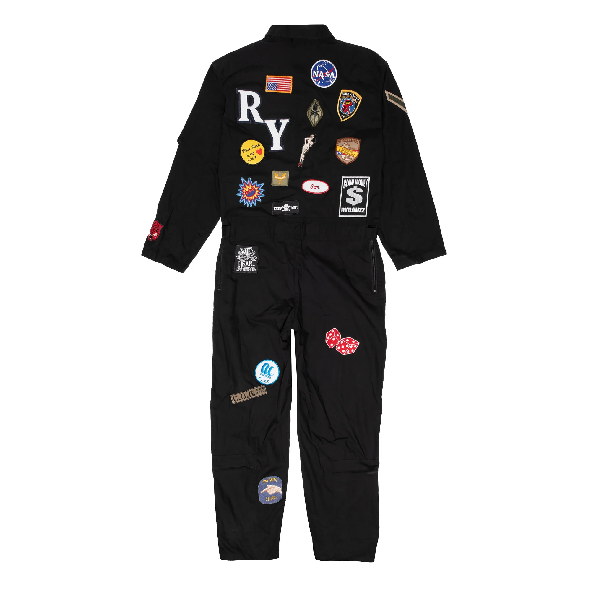 Claw$ Black Patch Jumpsuit - Image 2