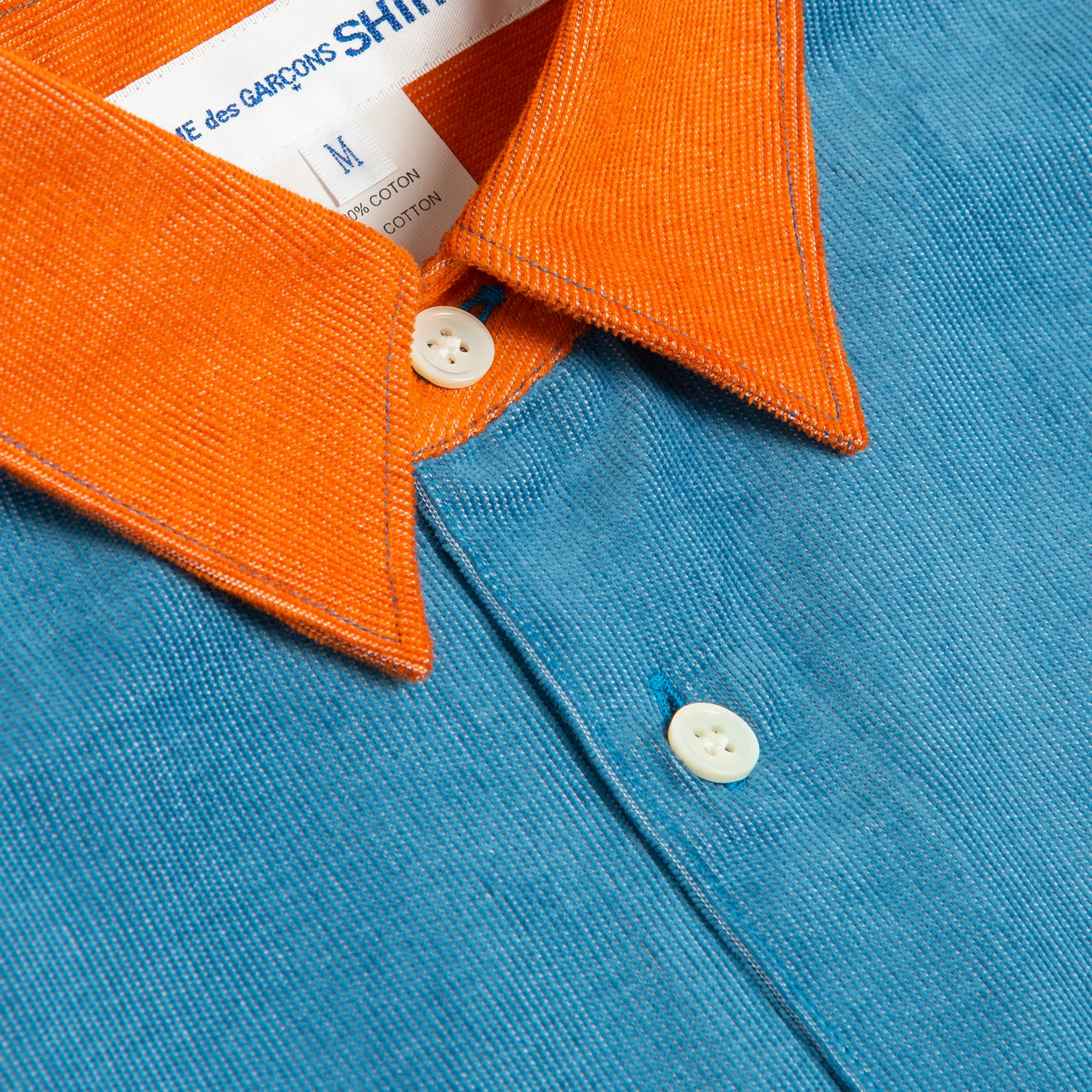 Comme des Garcons SHIRT Mens Patchwork Corduroy Shirt - Image 2