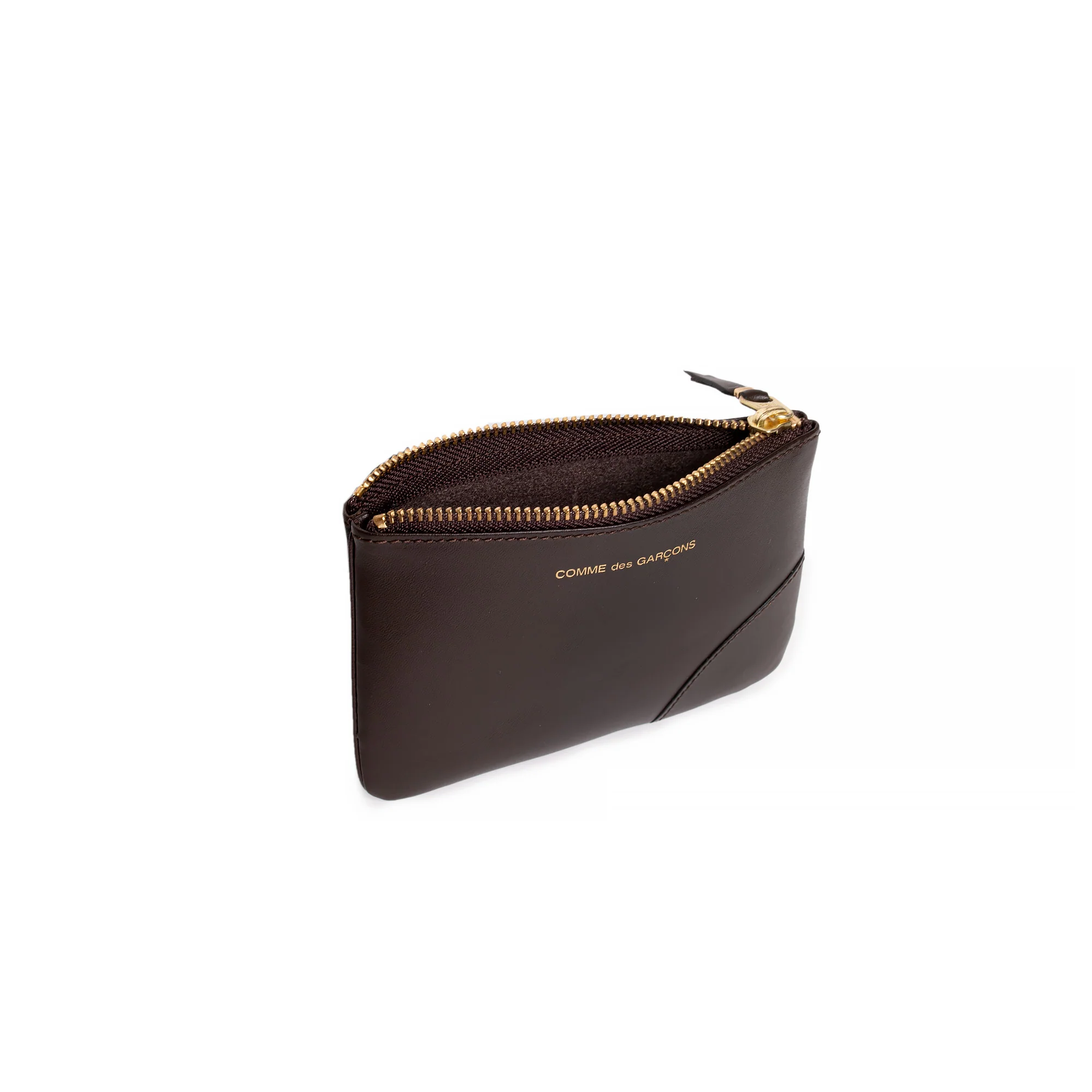 Comme Des Garcon Wallet: Classic Leather Line Coin Purse in Brown - Image 3