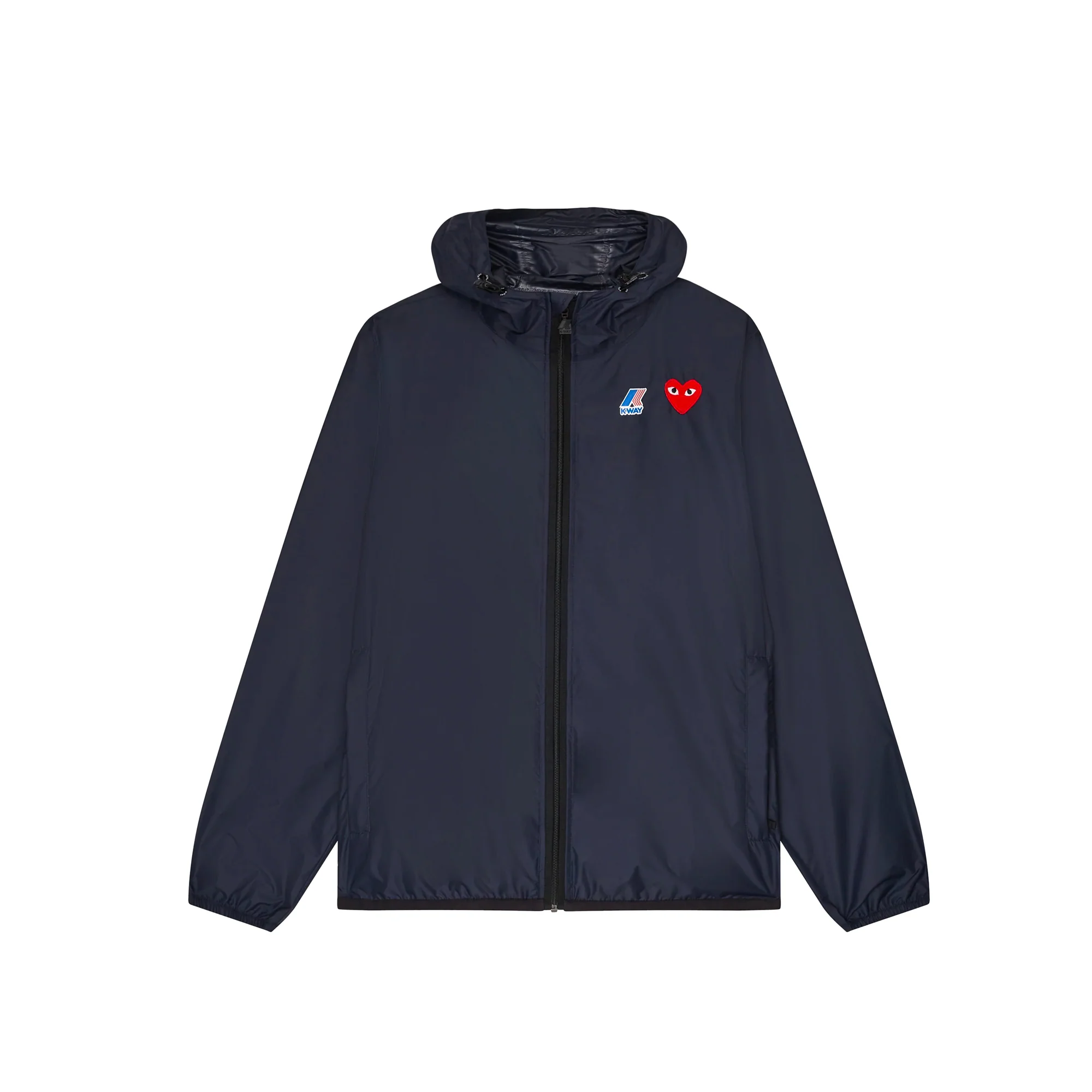 Comme Des Garcon X K-Way Full Zip Hoodie Navy