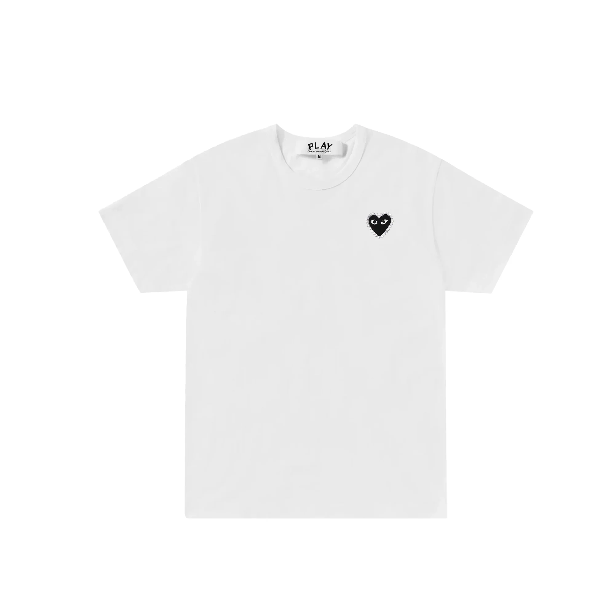 Comme des Garcons PLAY Rhinestone Black Heart Tee