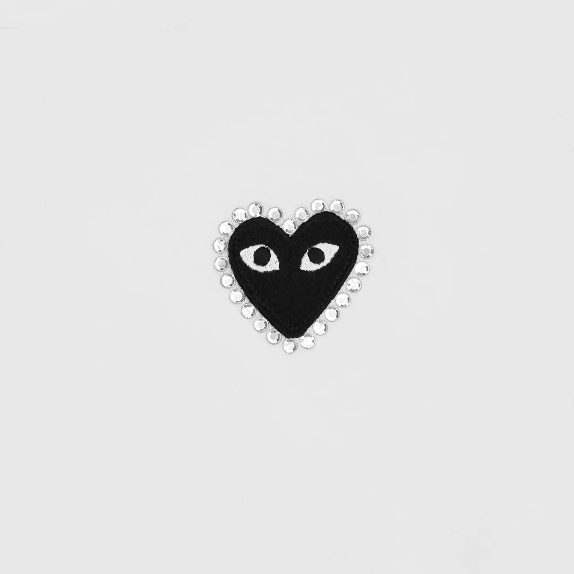 Comme des Garcons PLAY Rhinestone Black Heart Tee - Image 2