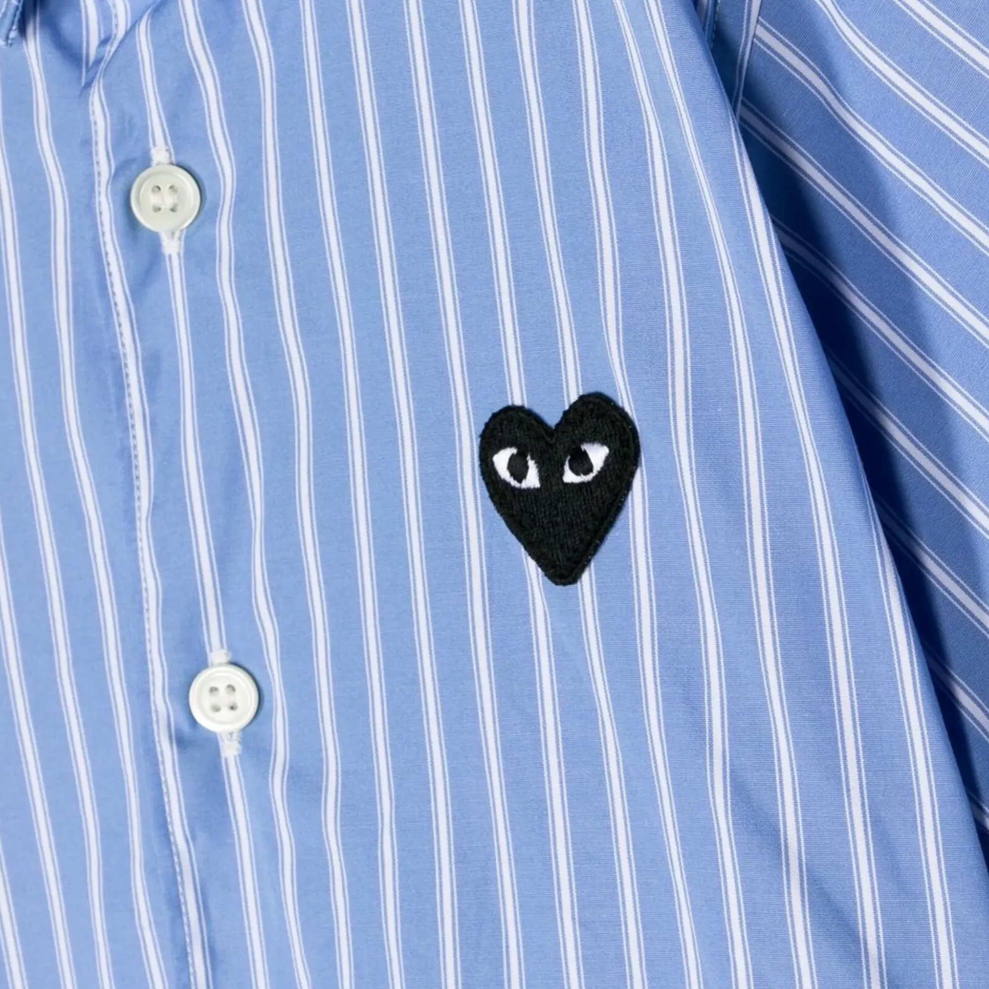 Comme des Garcons PLAY Mens Black Emblem Shirt - Image 2
