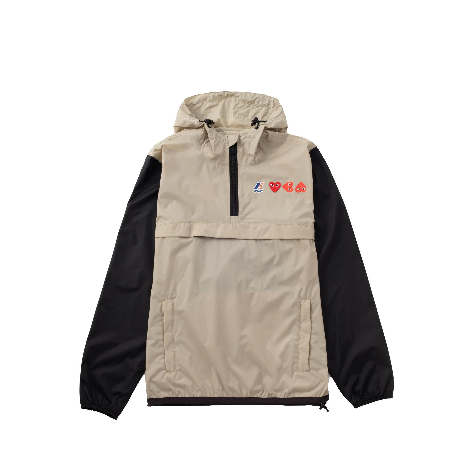 Comme des Garcons PLAY Mens K-Way Hoodie Half Zip