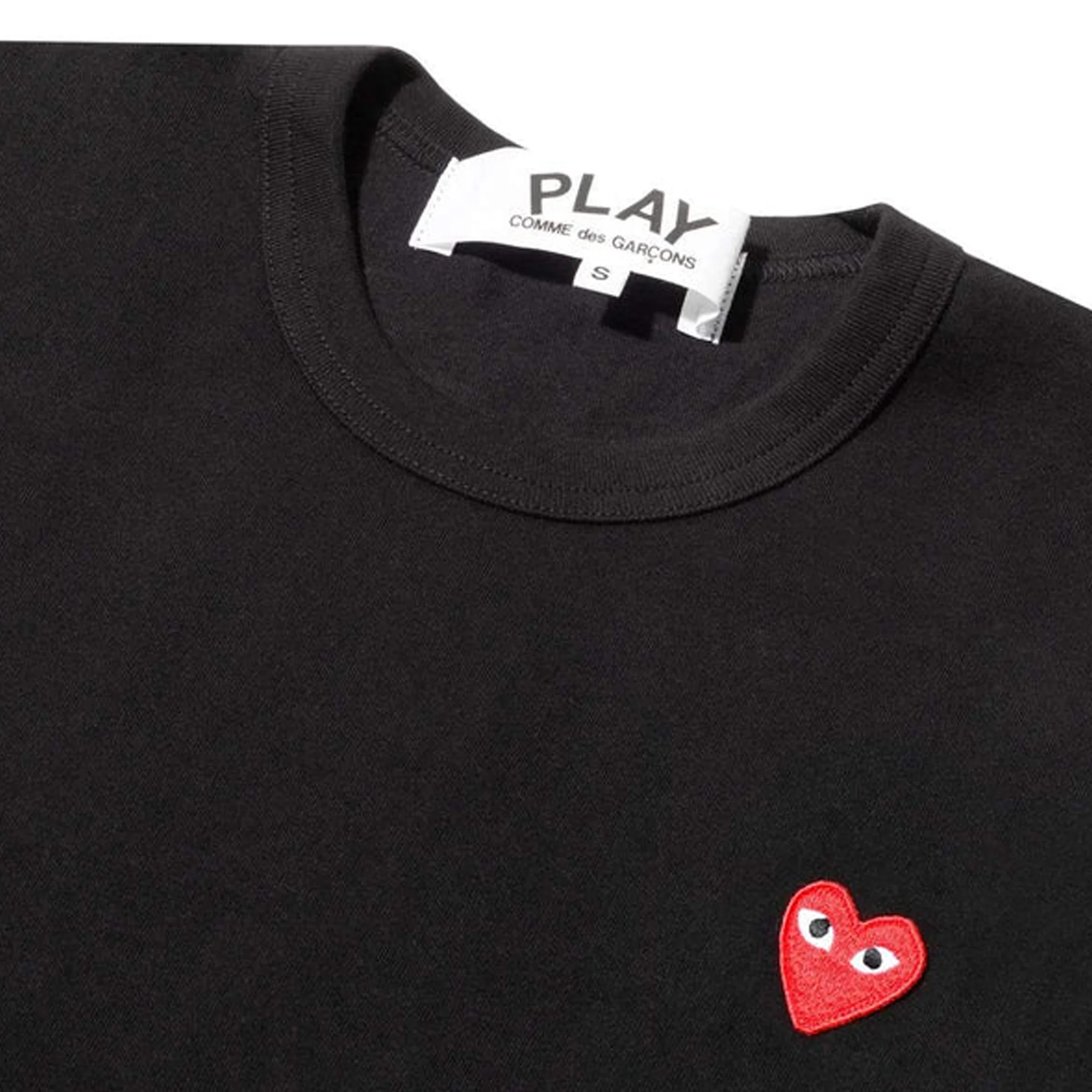 Comme des Garcons PLAY Long Sleeve Tee 'Black' - Image 2