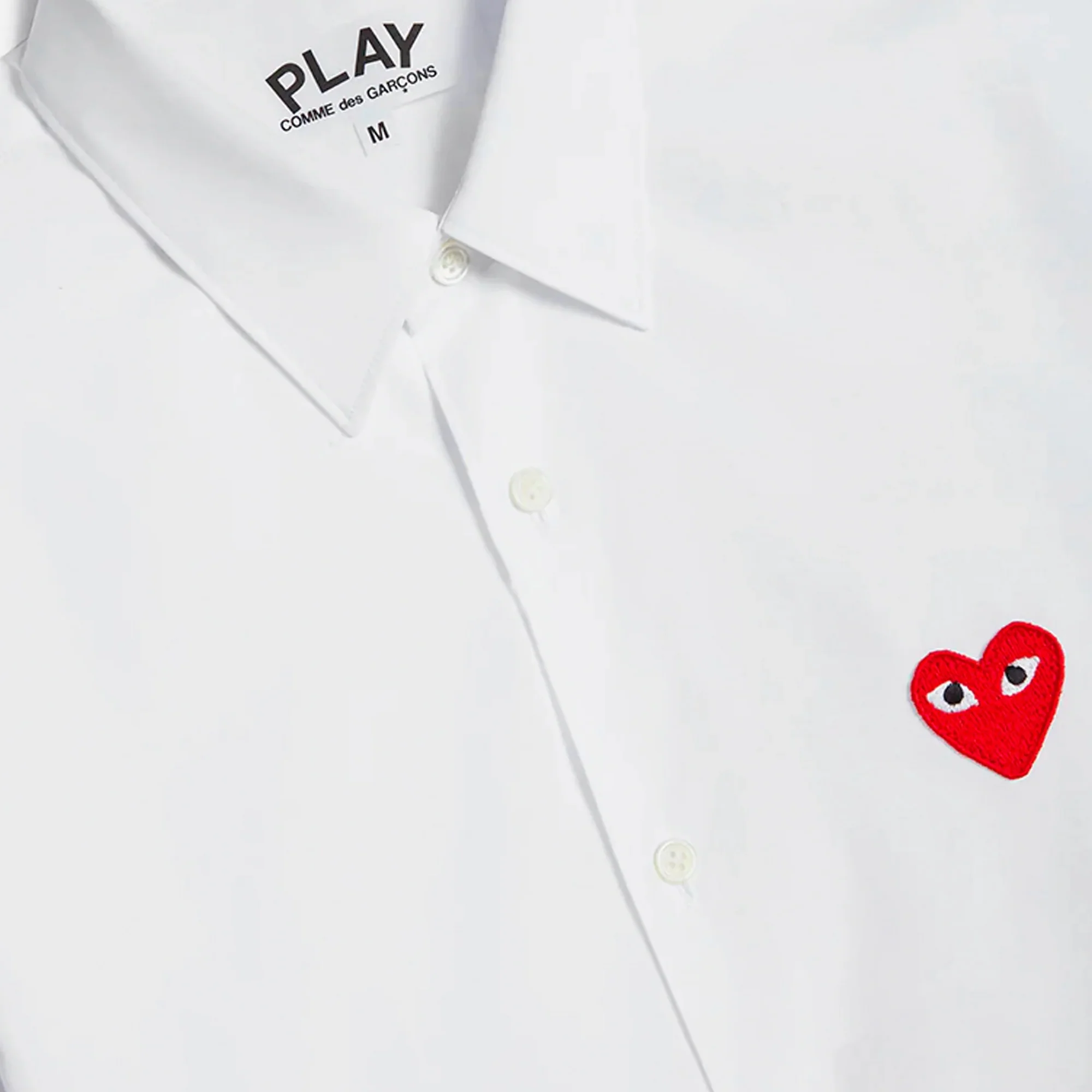 Comme des Garcons PLAY Mens Red Emblem Shirt - Image 2