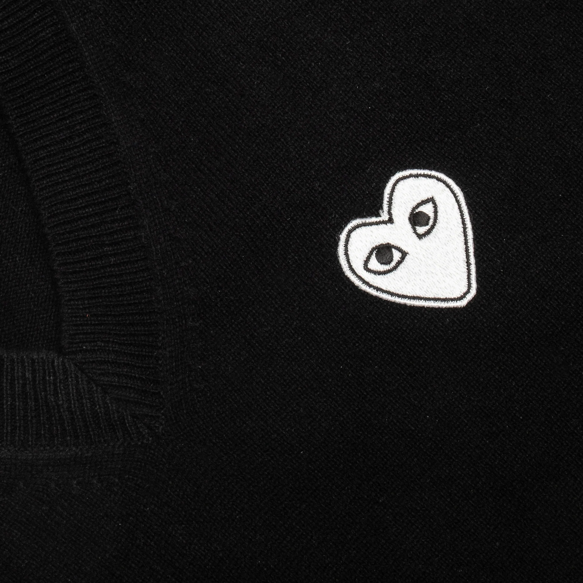Comme des Garcons PLAY Mens V-Neck Pullover Sweatshirt - Image 2