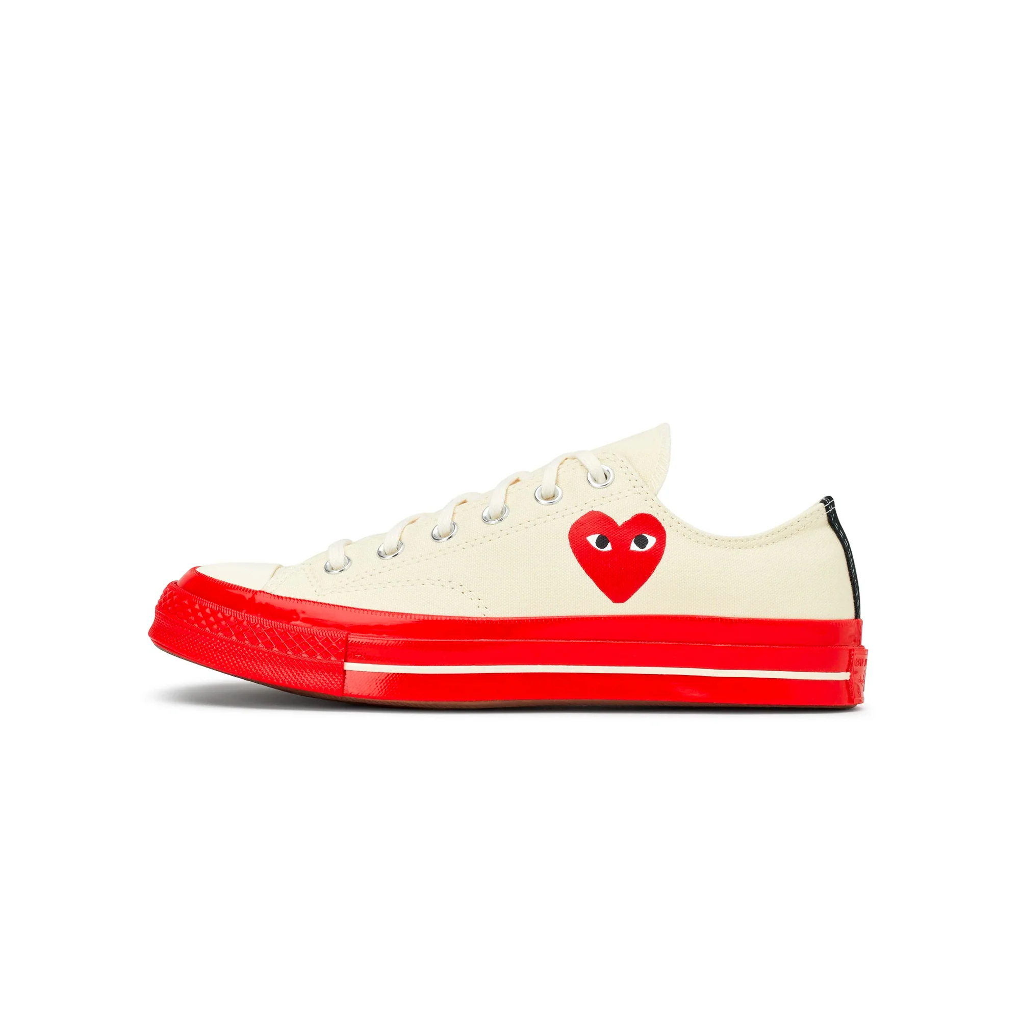Comme des Garcons PLAY x Converse Chuck 70 Low Shoes Egret/Red