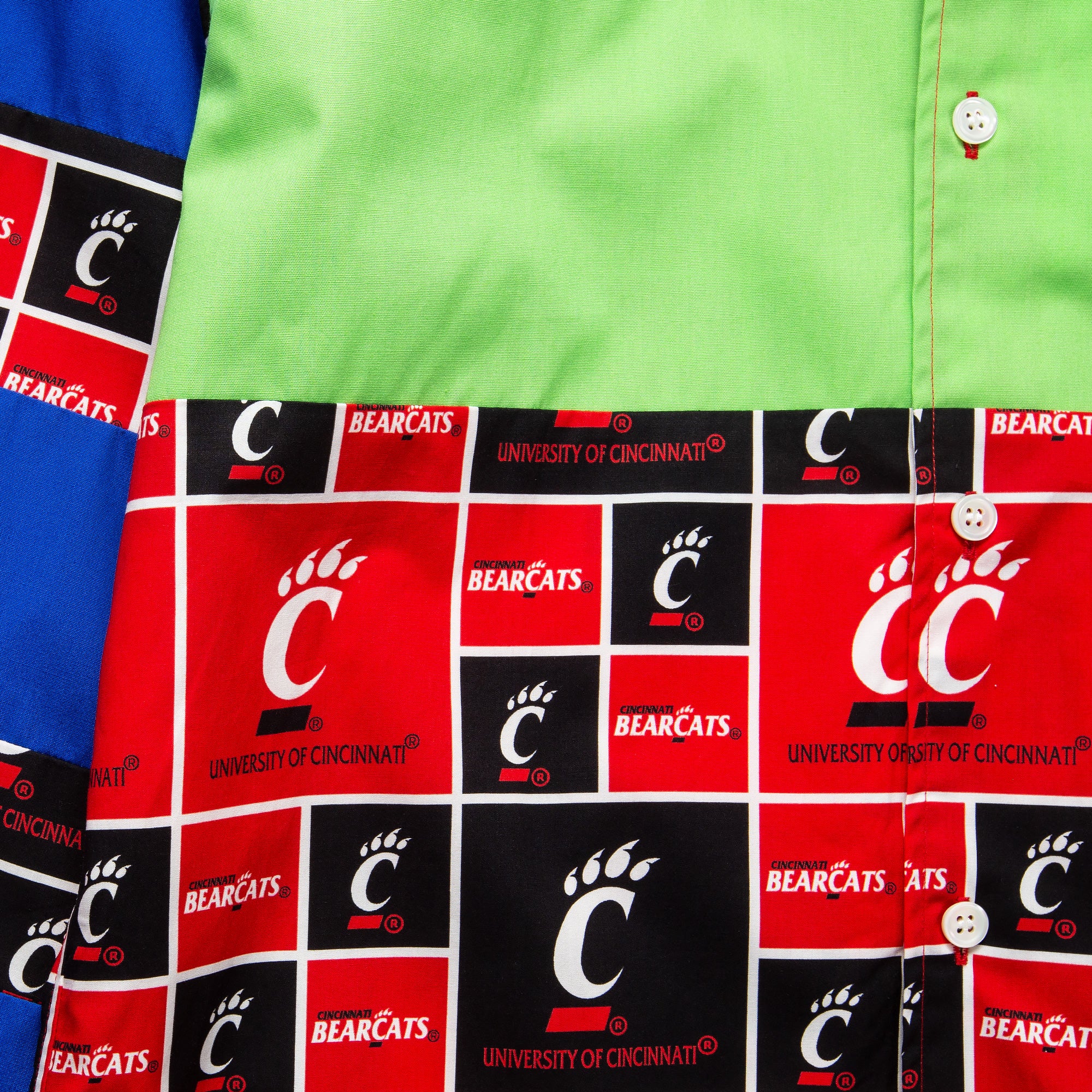 Comme des Garcons SHIRT Boys Patchwork “Cincinnati Bearcats” Pattern Shirt - Image 3