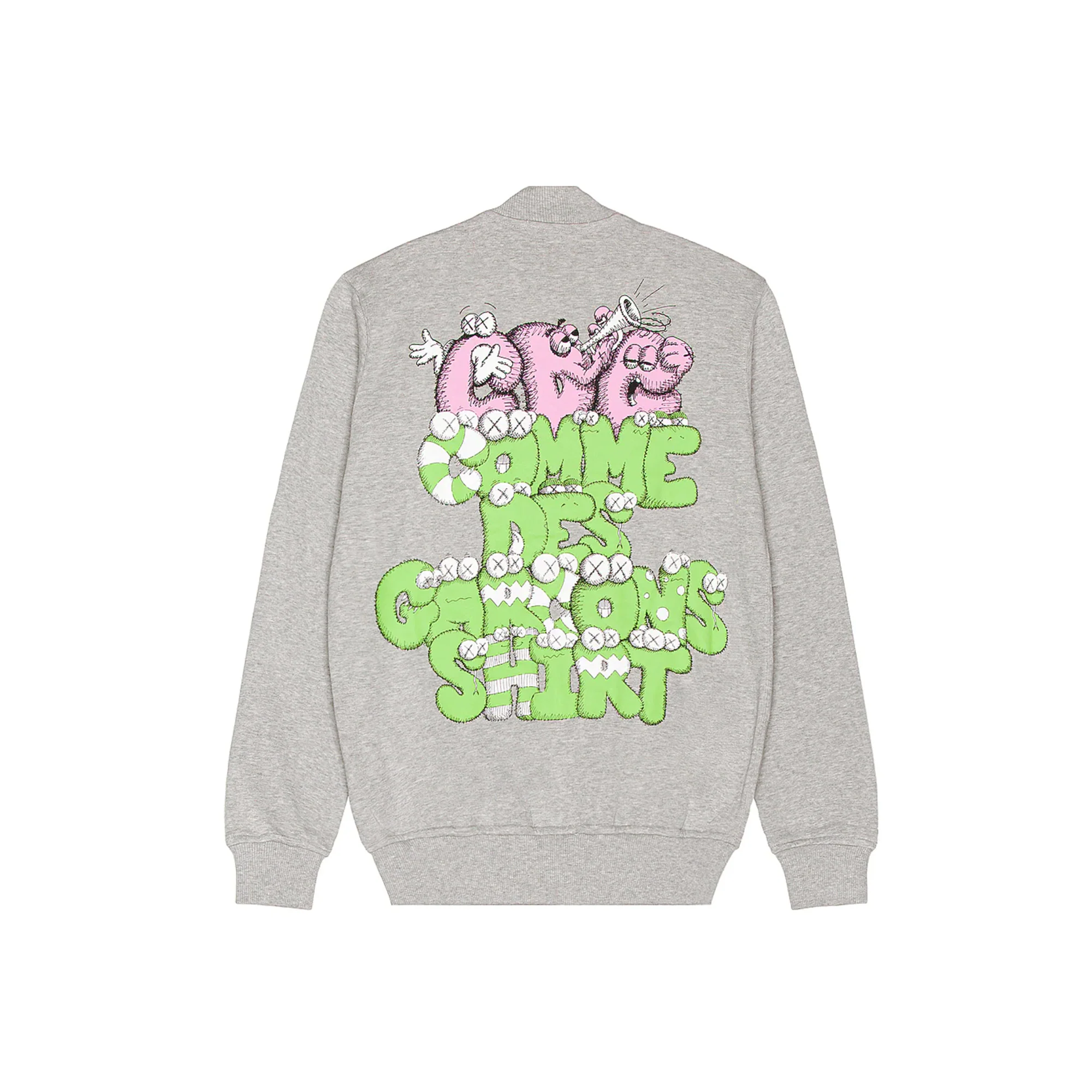 CDG Shirt Mens Kaws Print Track Top 'Grey' - Image 2