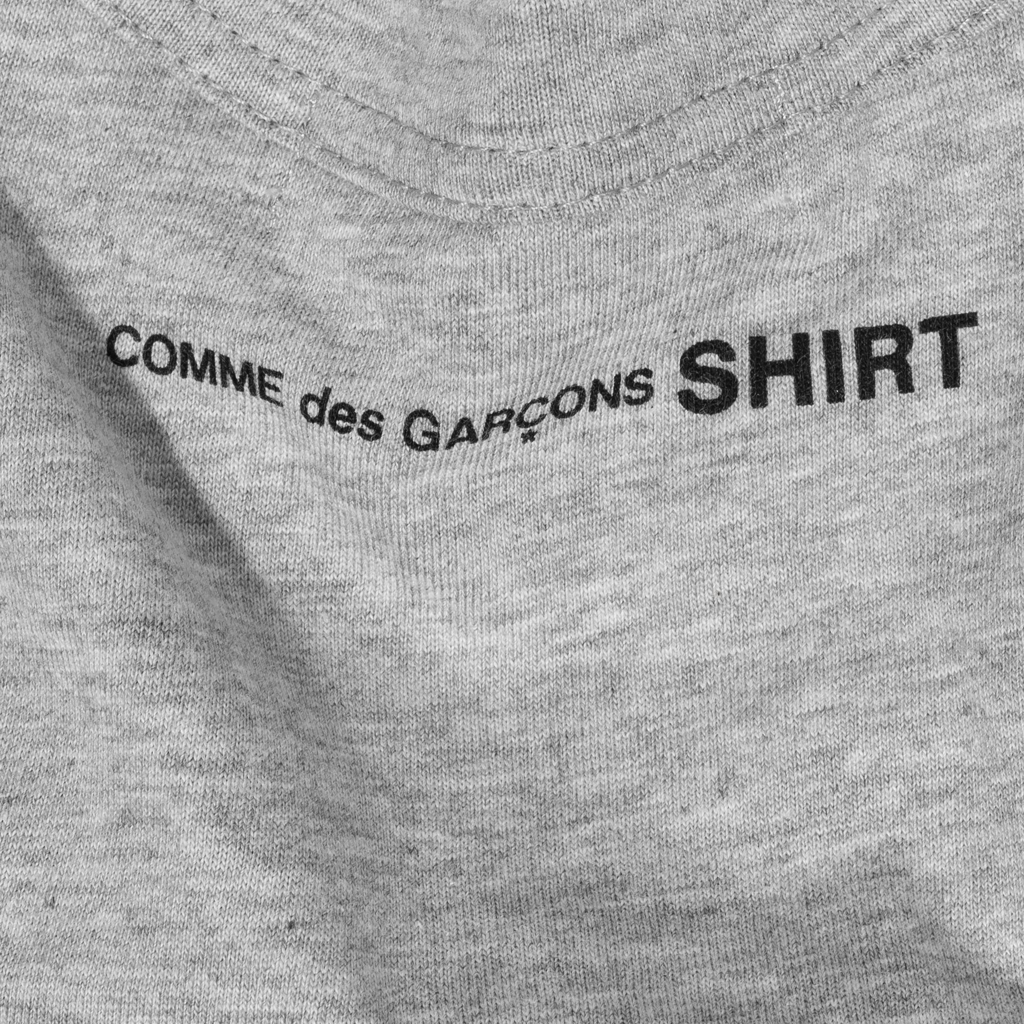 Comme Des Garcons Shirt Mens Back Print LS Tee Grey - Image 4